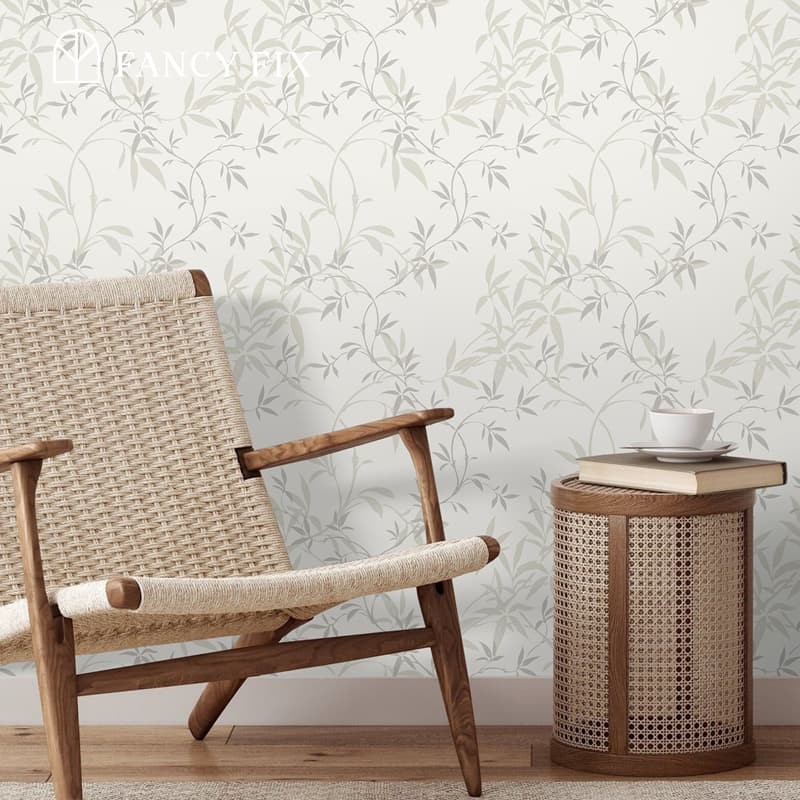 Breeze Bamboo Shadow Peel And Stick Wallpaper – Watercolor Bamboo Design