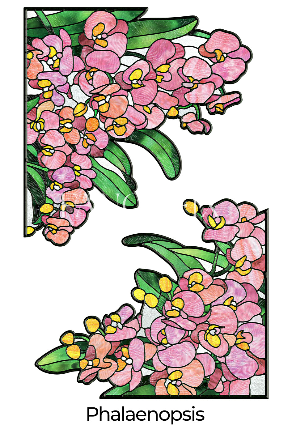 Film pour vitrail Green Gleam – Film statique décoratif moderne pour fenêtre