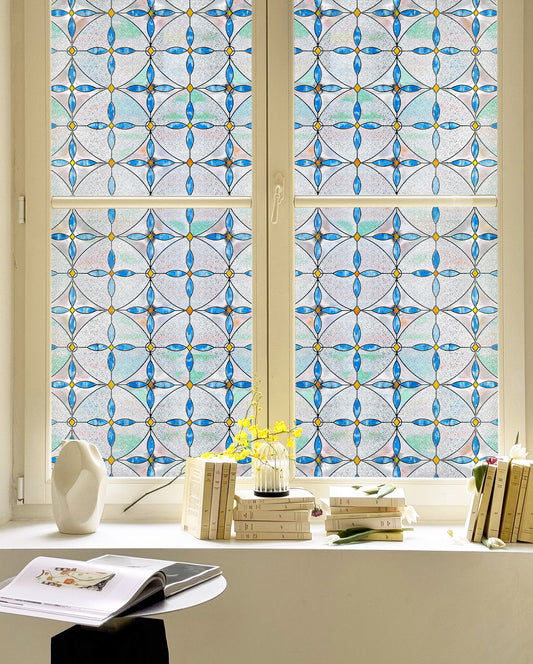 Blue Tears Stained Glass Decorative Window Film