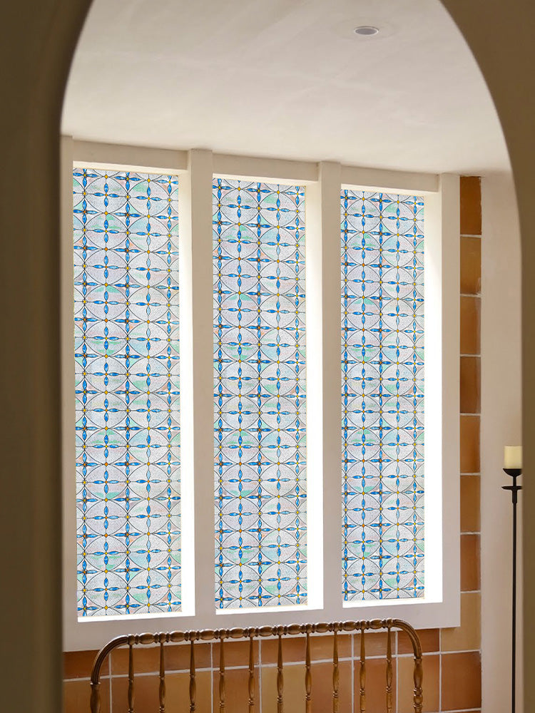 Film décoratif pour vitres en vitrail Westlight Charm