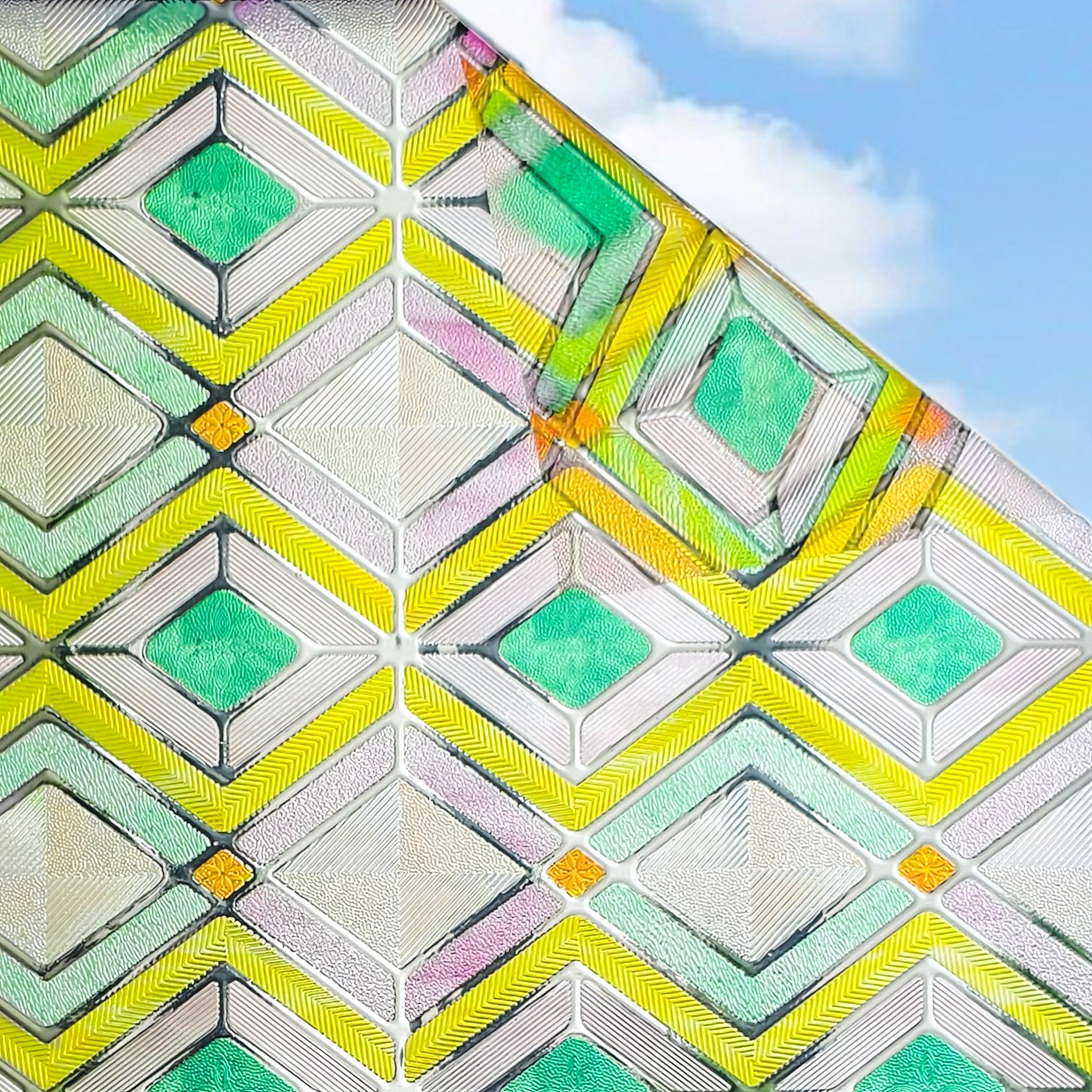 Film décoratif pour vitres teintées Blue Clover Glow