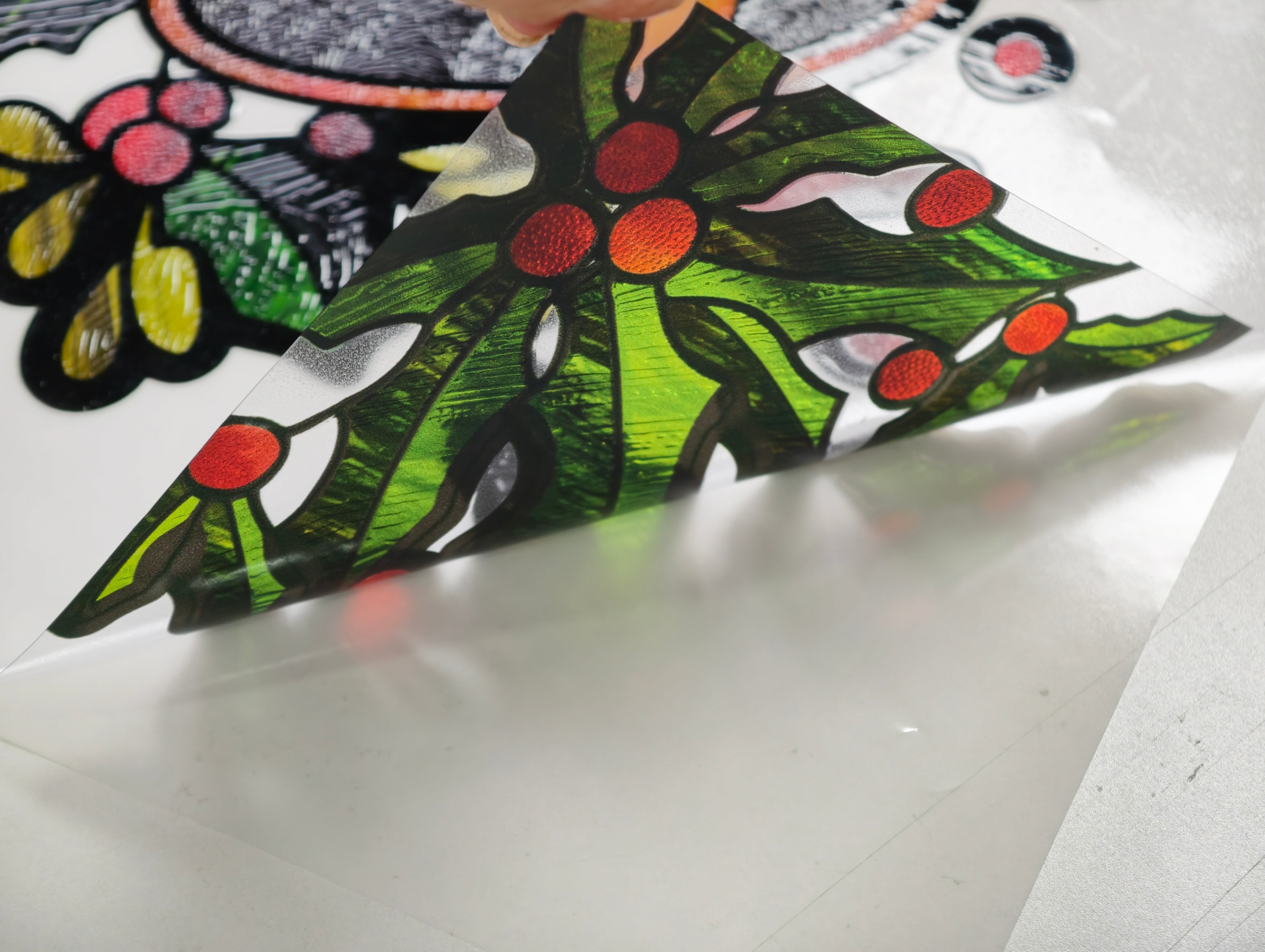 Película decorativa para ventanas con vitrales Victoria