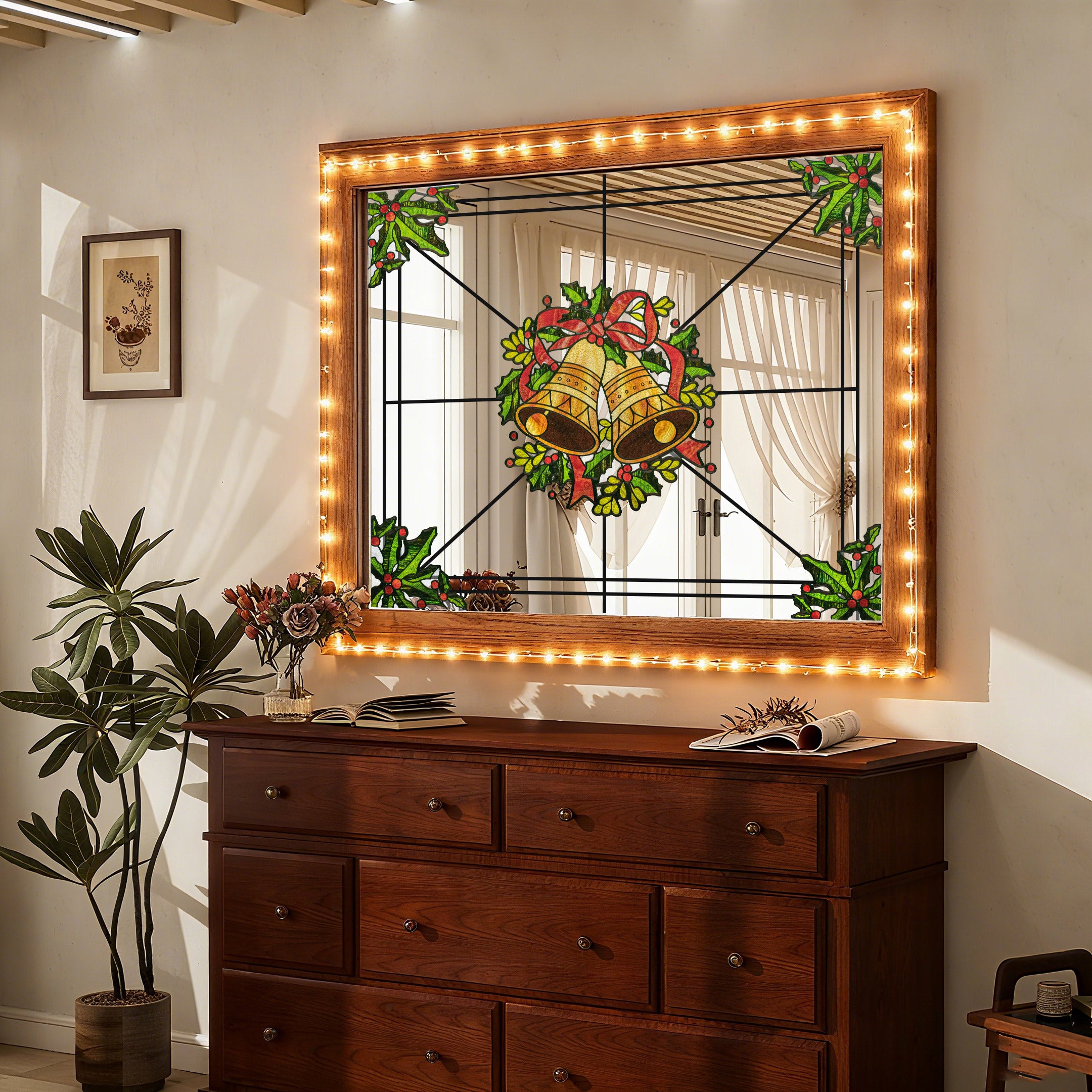 Película decorativa para ventanas con vitrales Victoria