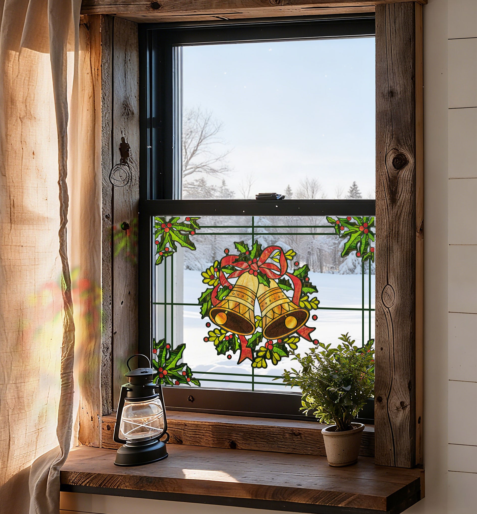 Película decorativa para ventanas con vitrales Victoria