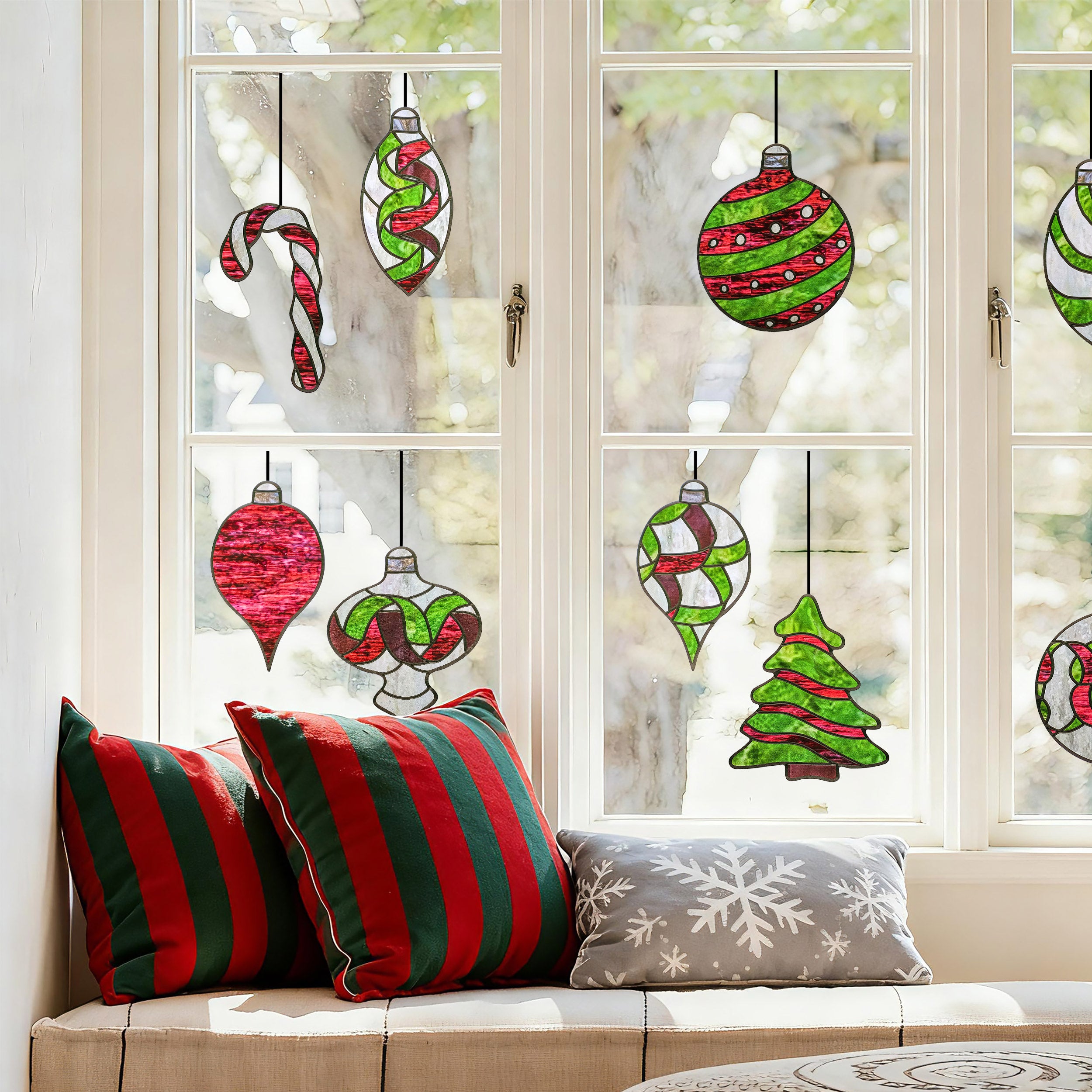 Película decorativa para ventanas con vitrales Victoria