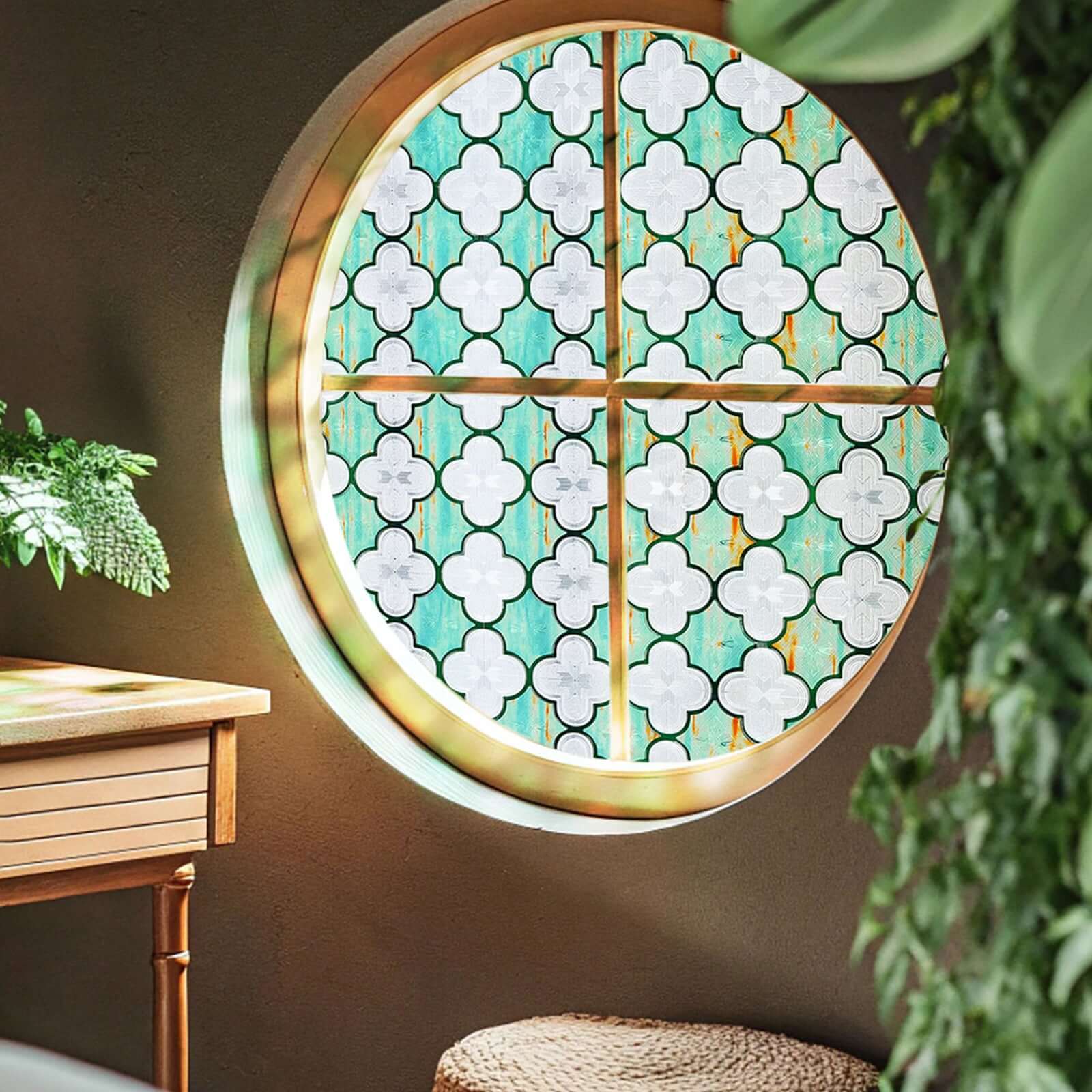 Film décoratif pour vitres teintées Green Clover Glow