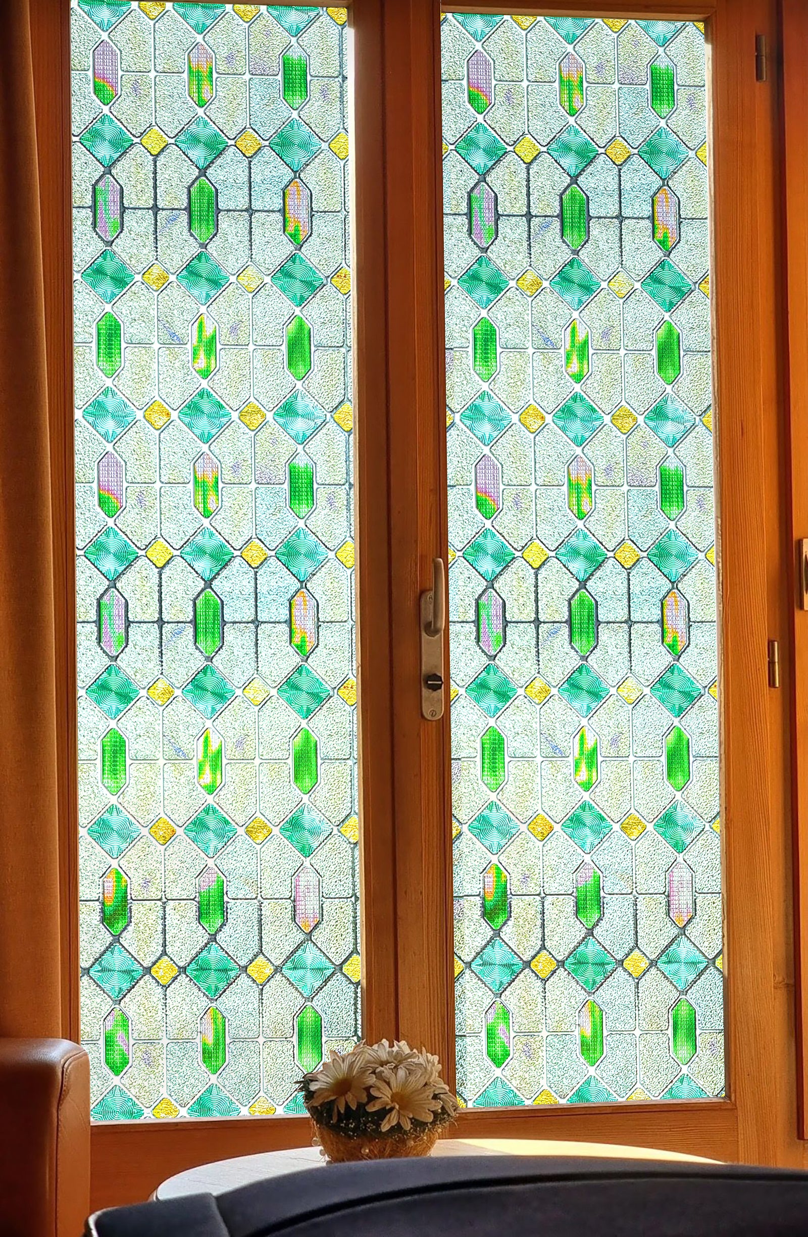 Colored Glaze Stained Glass Decorative Window Film