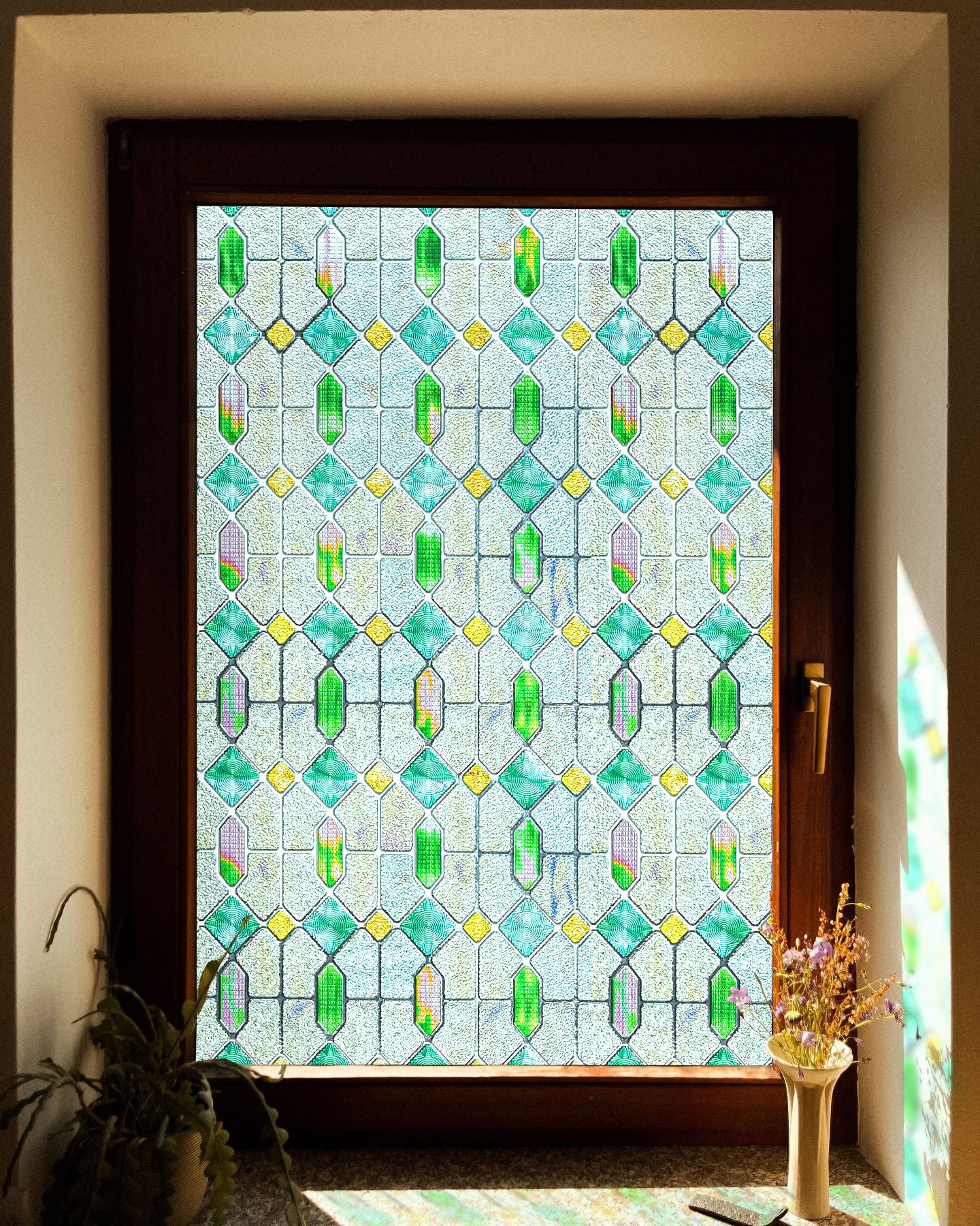 Colored Glaze Stained Glass Decorative Window Film