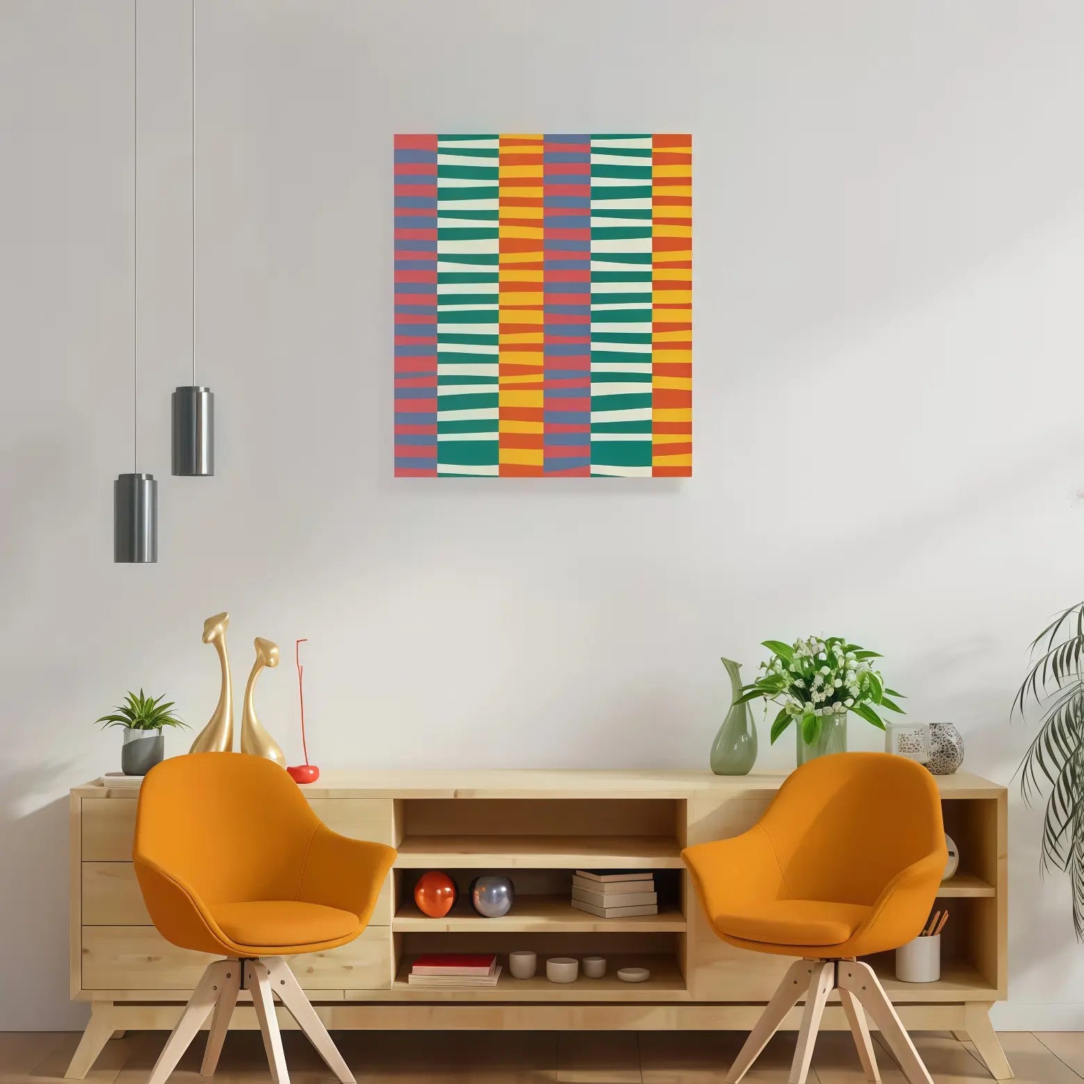 Colored stripes Decorative Wall Art Poster - Add Vibrancy and Creativity