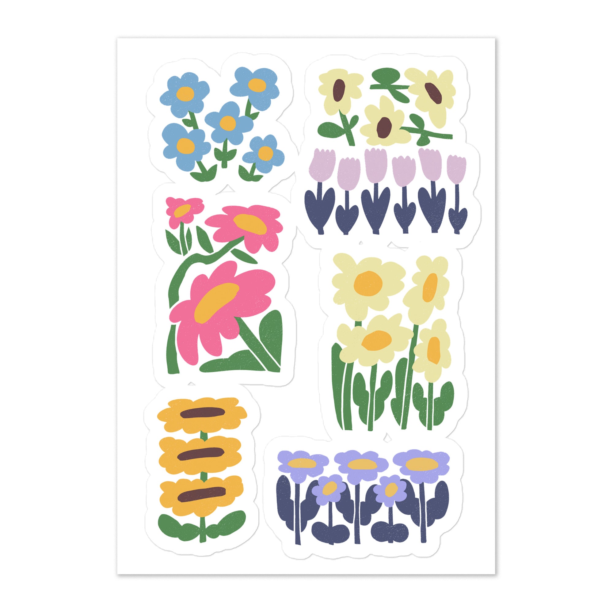 Colorful Floral Sticker Pack – Decorative Stickers for Journals, Scrapbooks & Crafts