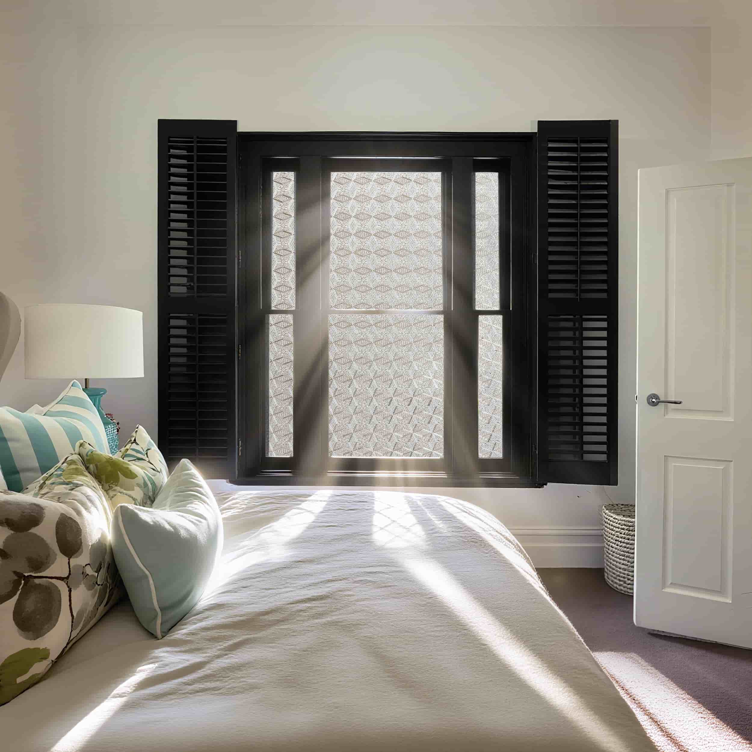 Diamond-Shaped Flower Stained Glass Decorative Window Film