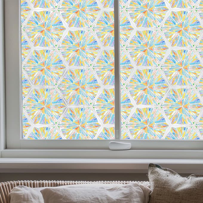 Diamond Stained Glass Decorative Window Film