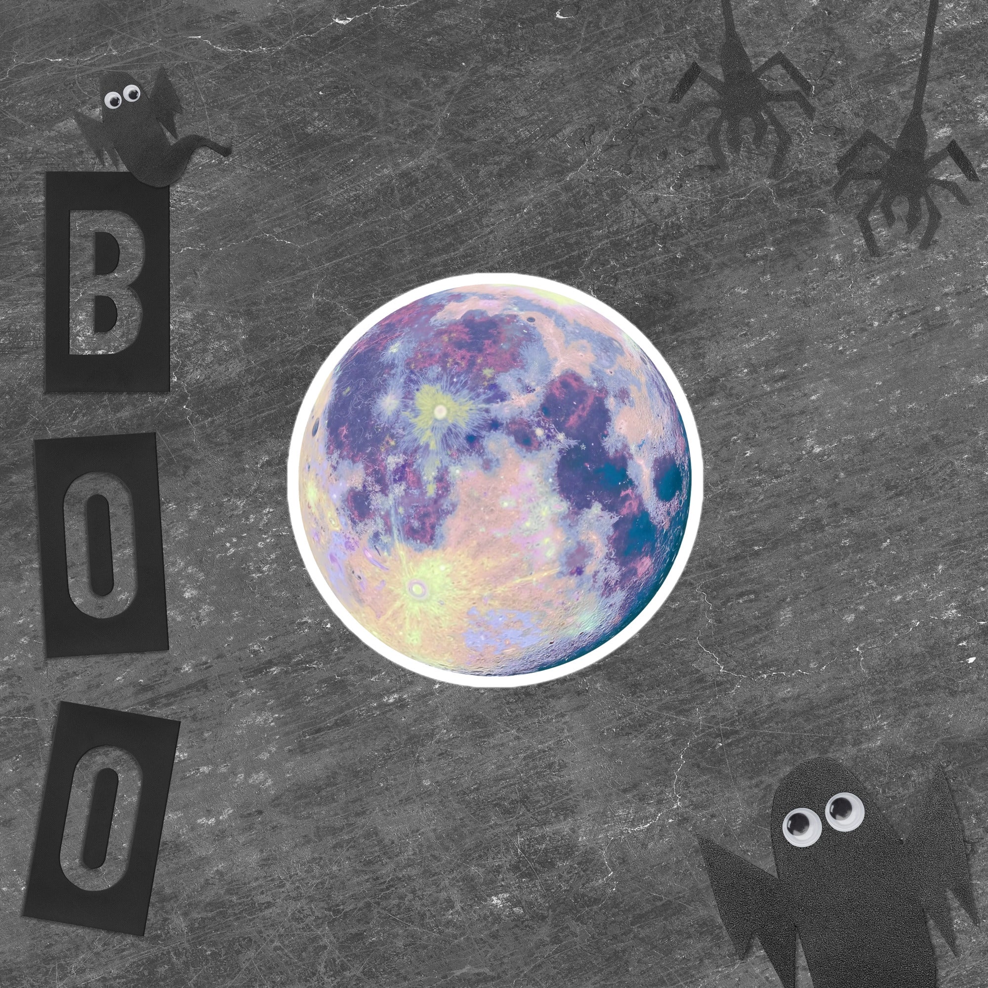 Dreamy Pastel Moon Sticker – Celestial design Decorative Sticker