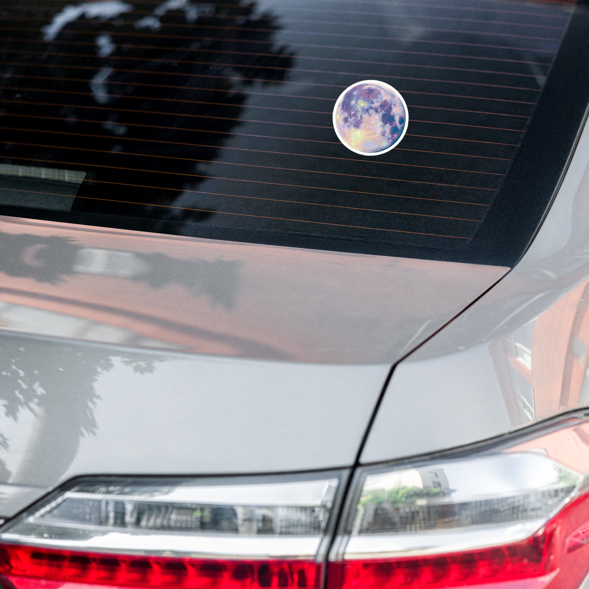 Dreamy Pastel Moon Sticker – Celestial design Decorative Sticker on car