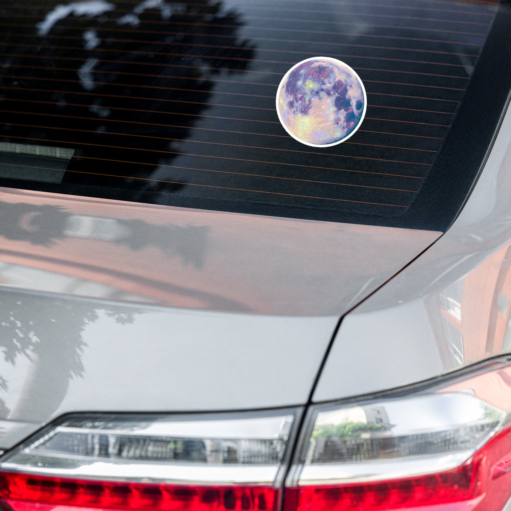 Dreamy Pastel Moon Sticker – Celestial design Decorative Sticker on car