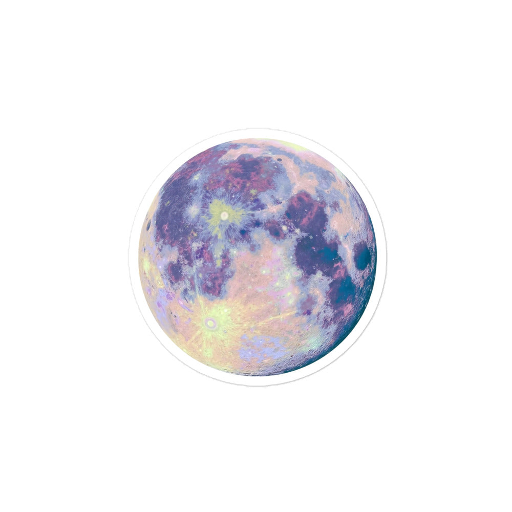 Dreamy Pastel Moon Sticker – Celestial design Decorative Sticker