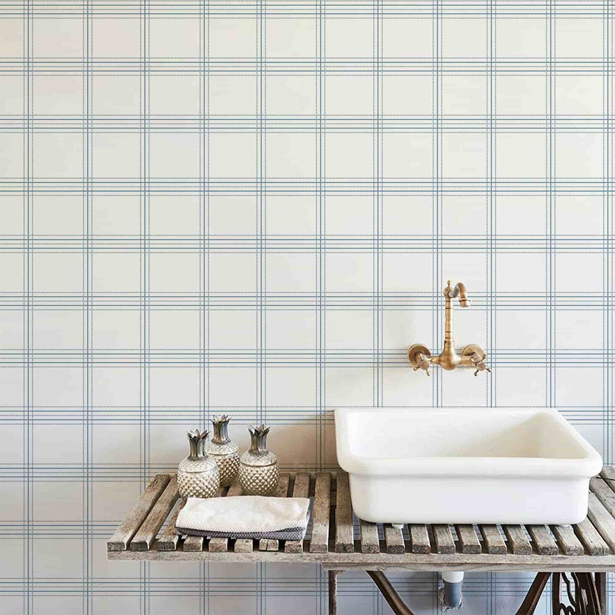 Fancyfix Blue Flow Linearity Peel and Stick Wallpaper.1