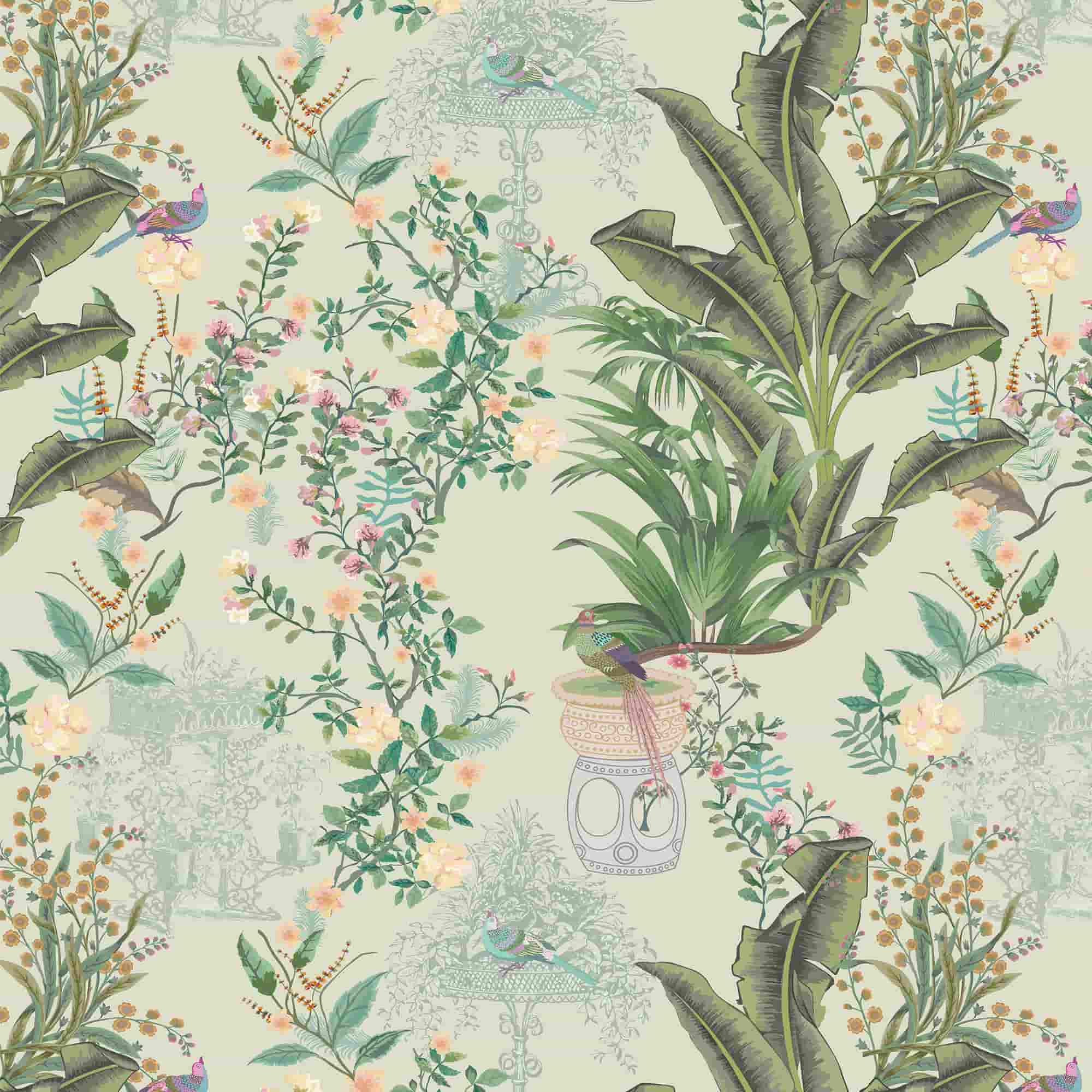 Tropical Reinforest Oasis Peel and Stick Wallpaper.2