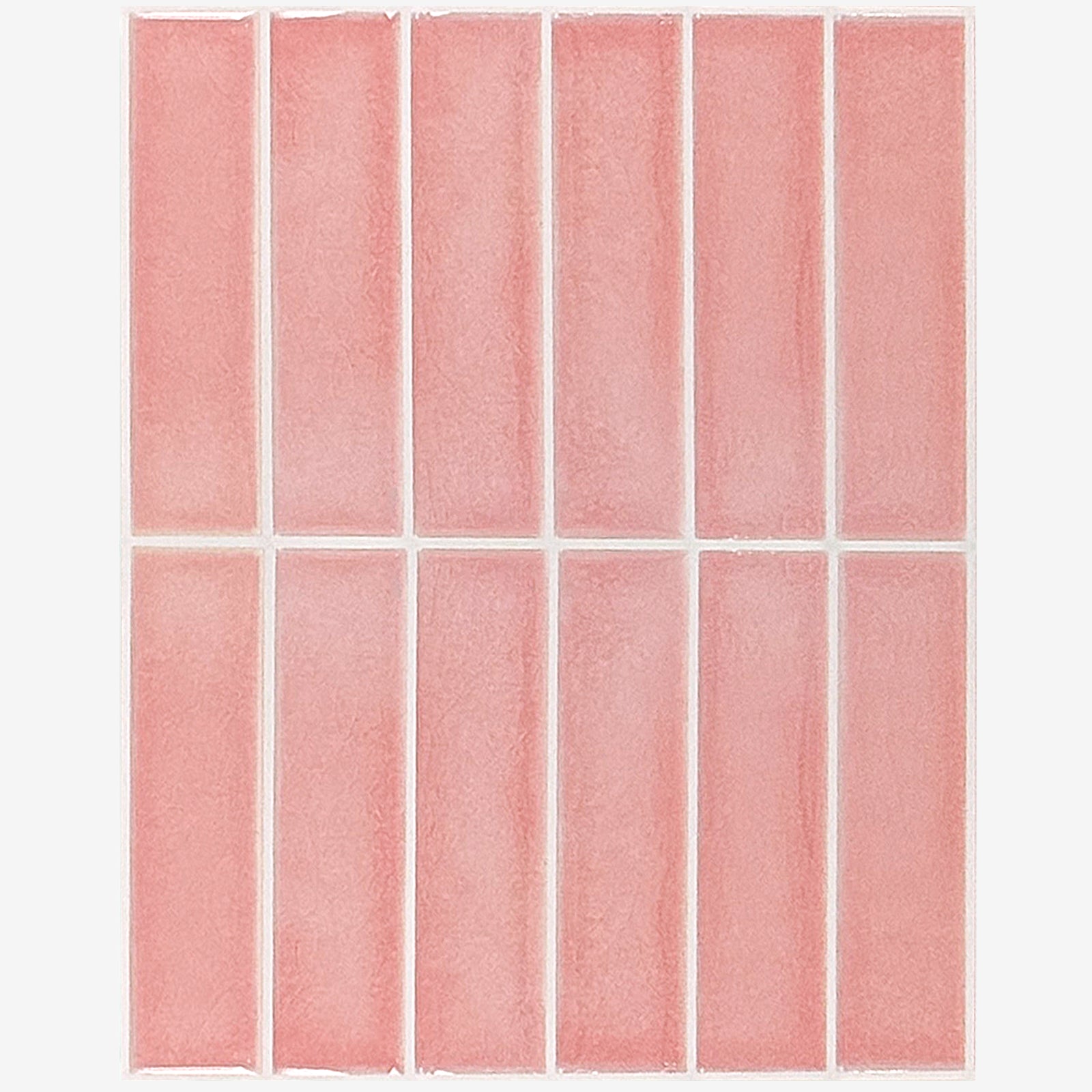Fancytiles Bathroom Peel and Stick Backsplash Tile for Walls Pink Daze – Glossy Pink Vinyl