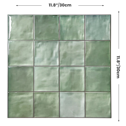 Spring Moss Green Peel & Stick Backsplash Tile | Fancytiles