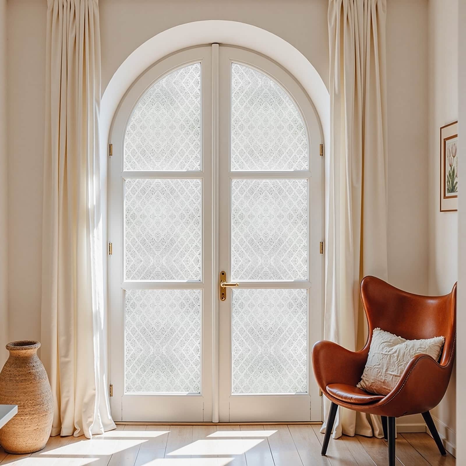 Película decorativa para ventanas con vitrales Victoria