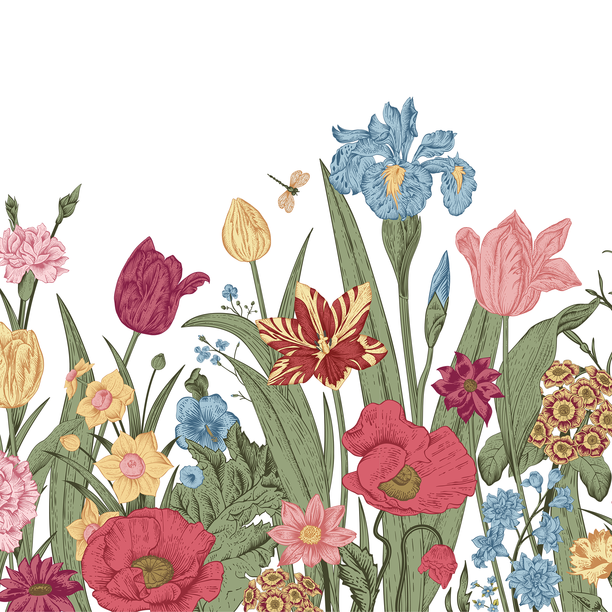 Film décoratif pour vitres à motif floral