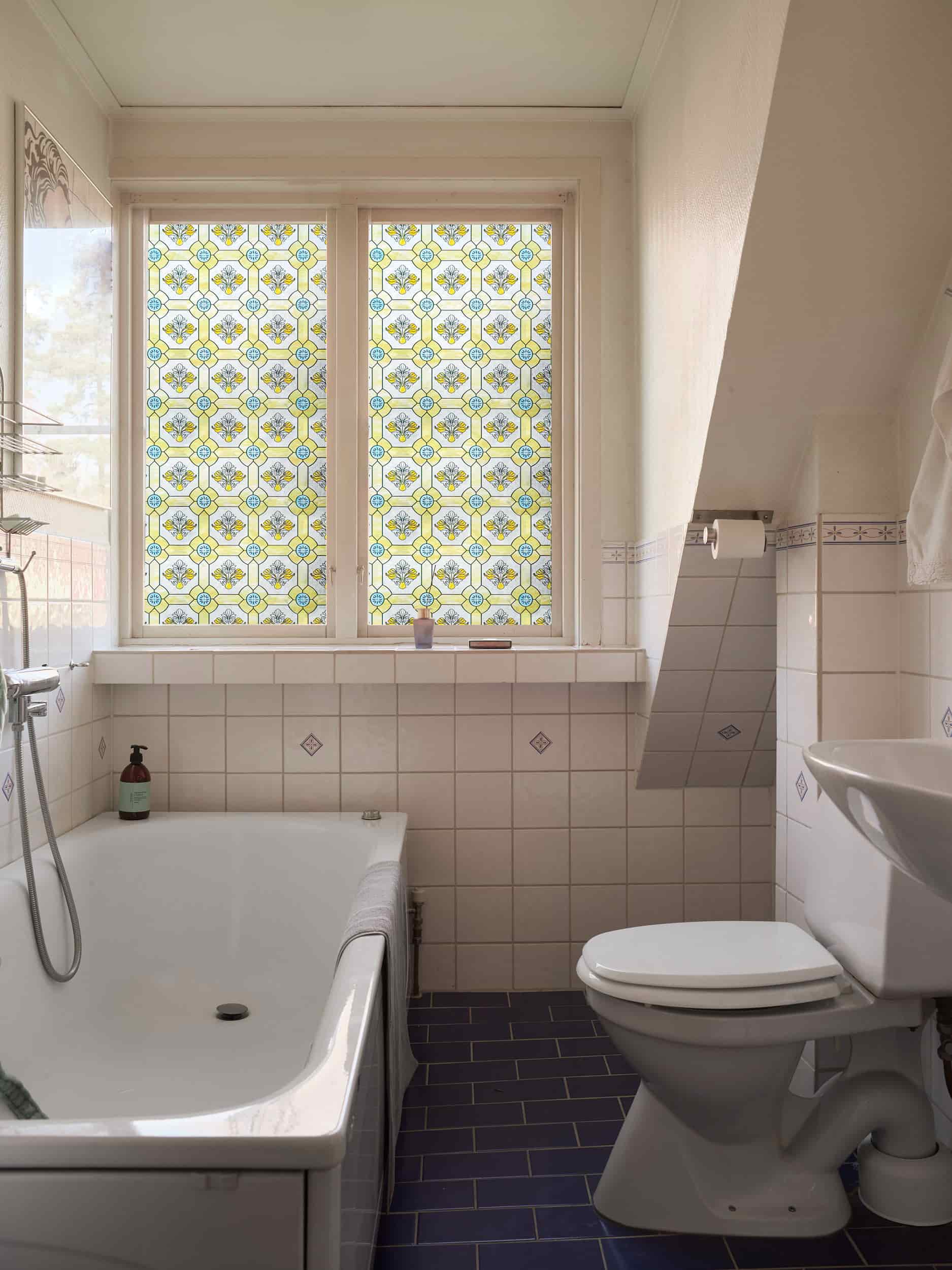 Film décoratif pour vitres en vitrail Lily