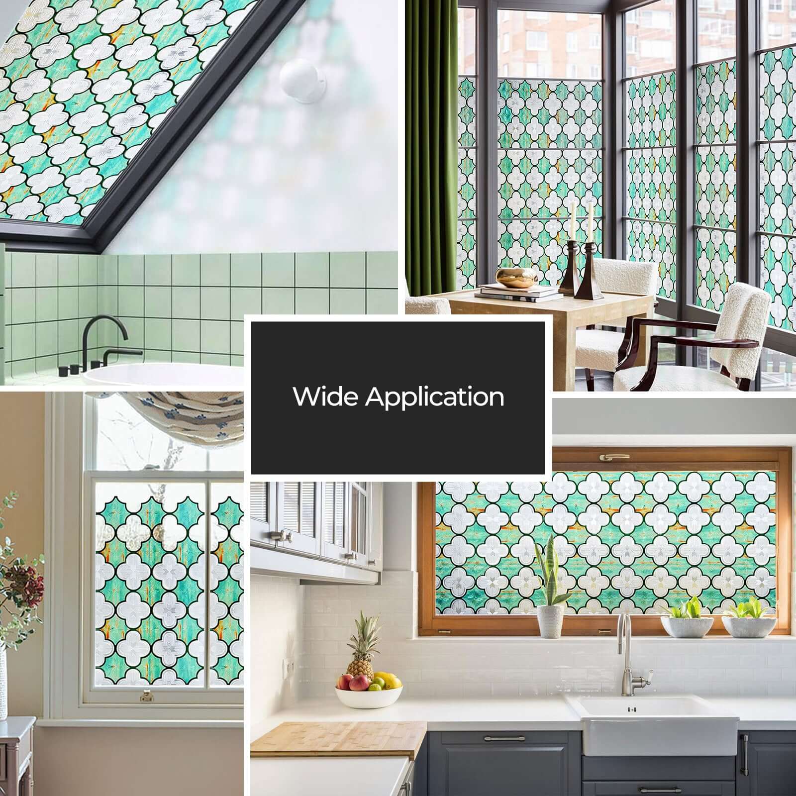 Film décoratif pour vitres teintées Green Clover Glow