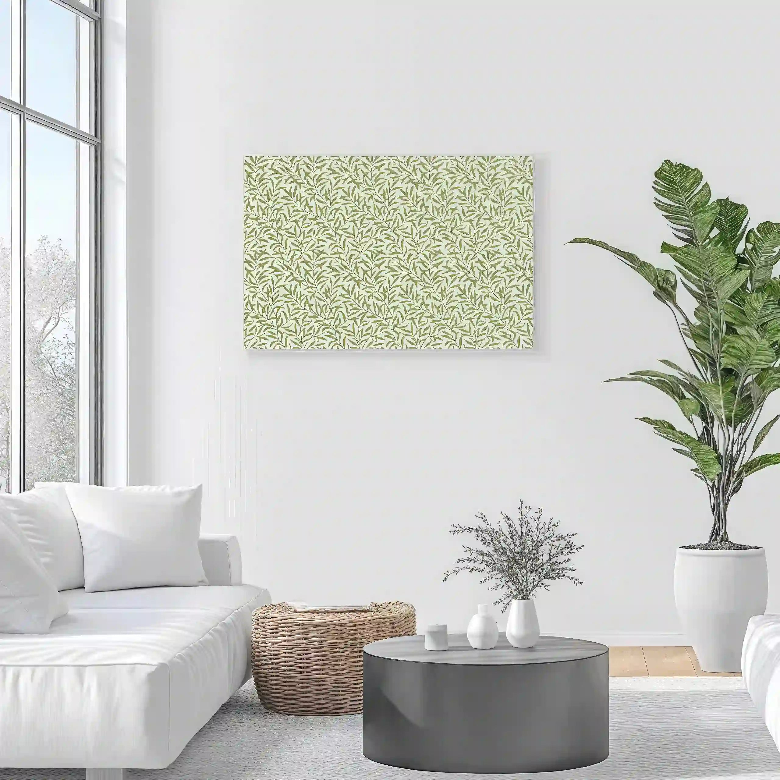 Green Willow Branch Decorative Wall Art Poster - Bring Nature's Serenity