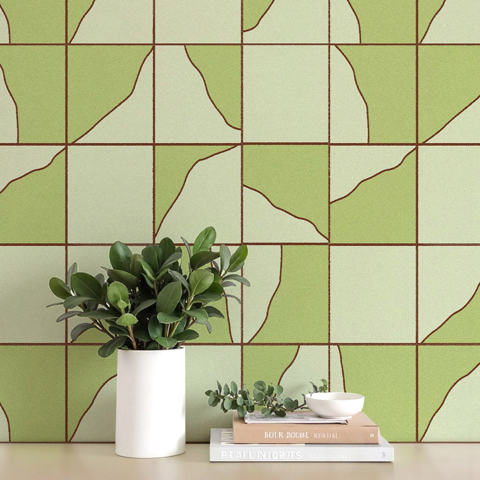 Half - Tone Color Block Peel And Stick Wallpaper – Self - Adhesive Vinyl Roll for Accent Walls