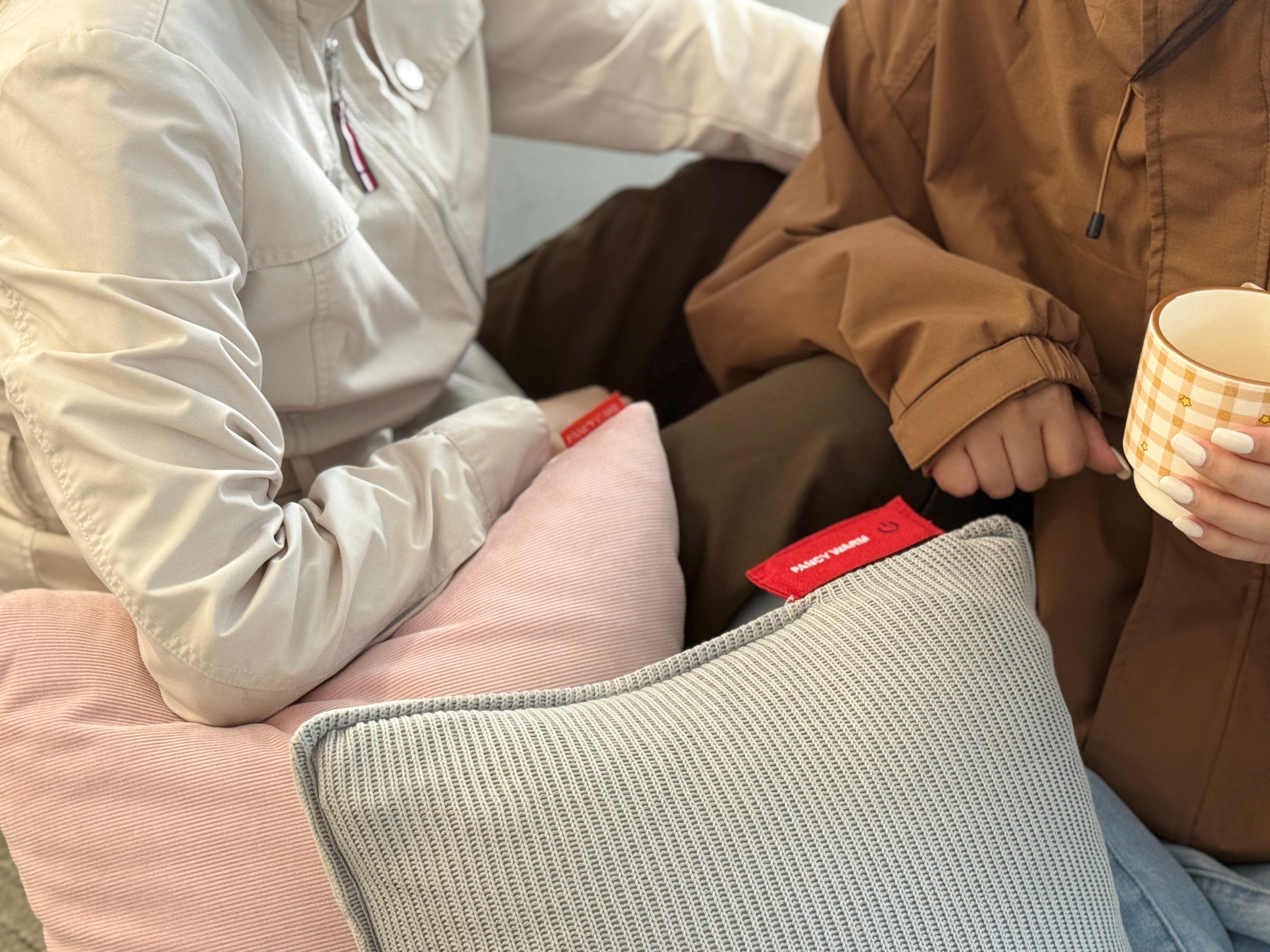 Heated Cushion | Knitted | Graphene Electric Pillow for Home & Office Warmth