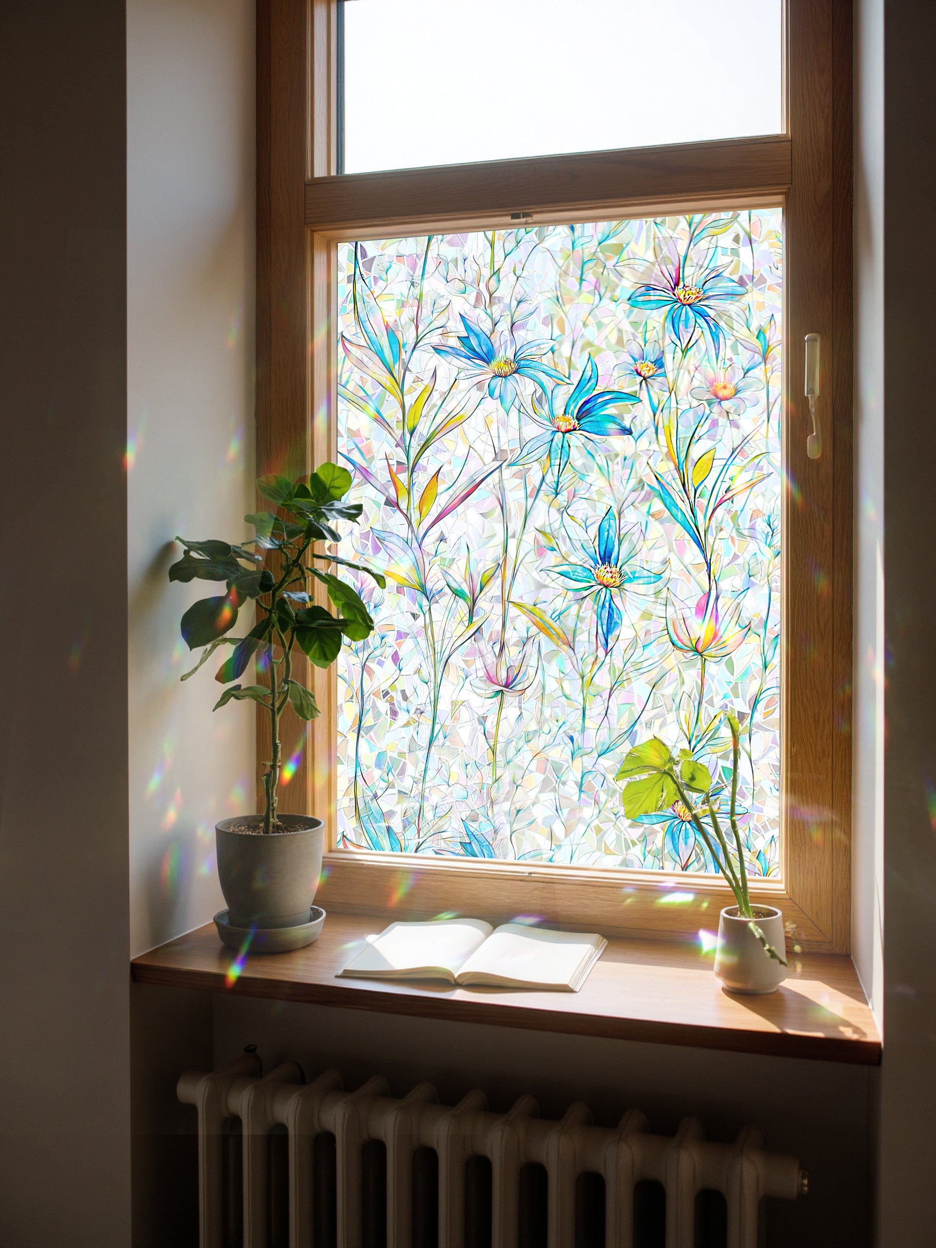 Holo Daisy Stained Glass Decorative Window Film