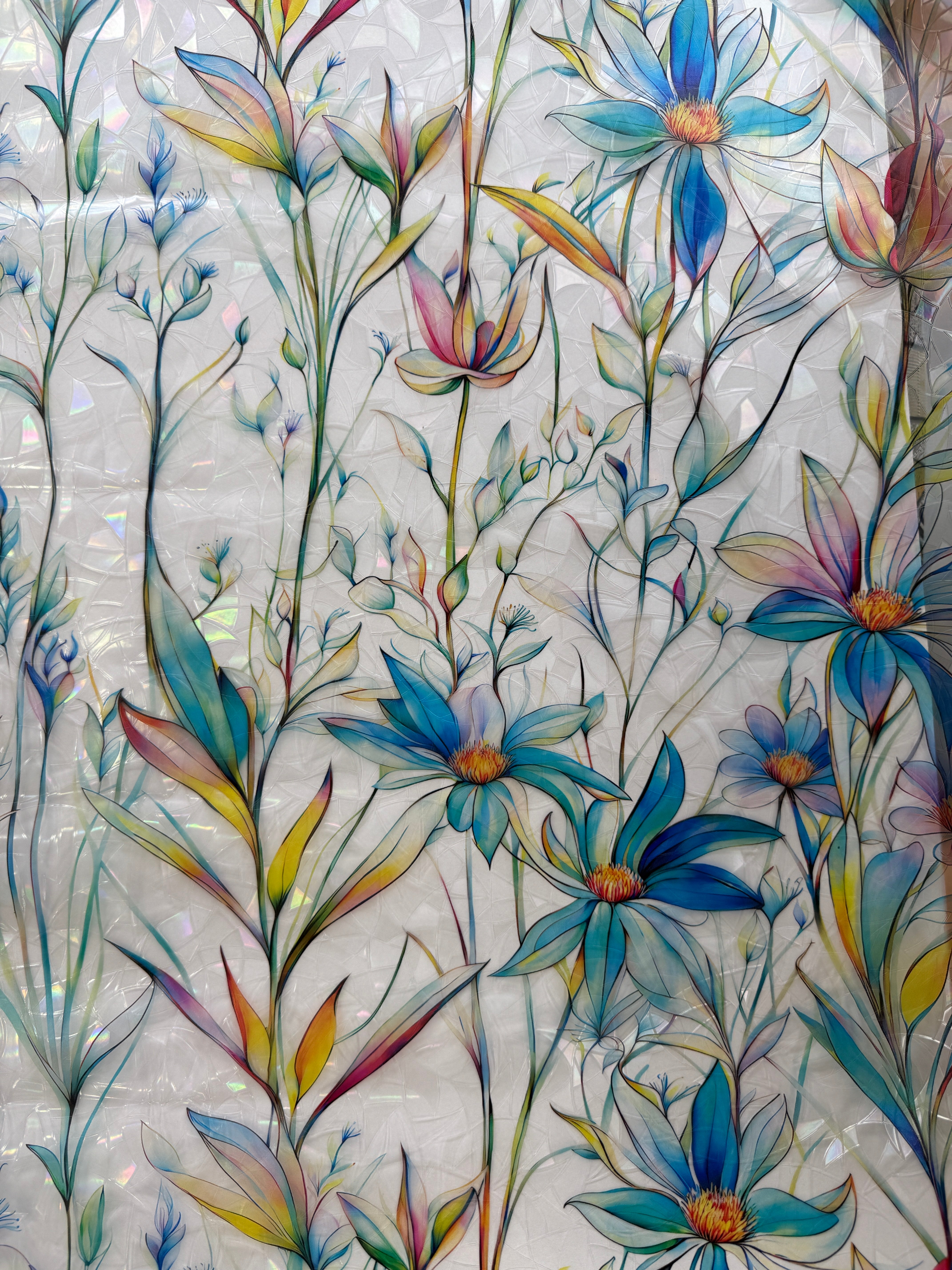 Holo Daisy Stained Glass Decorative Window Film