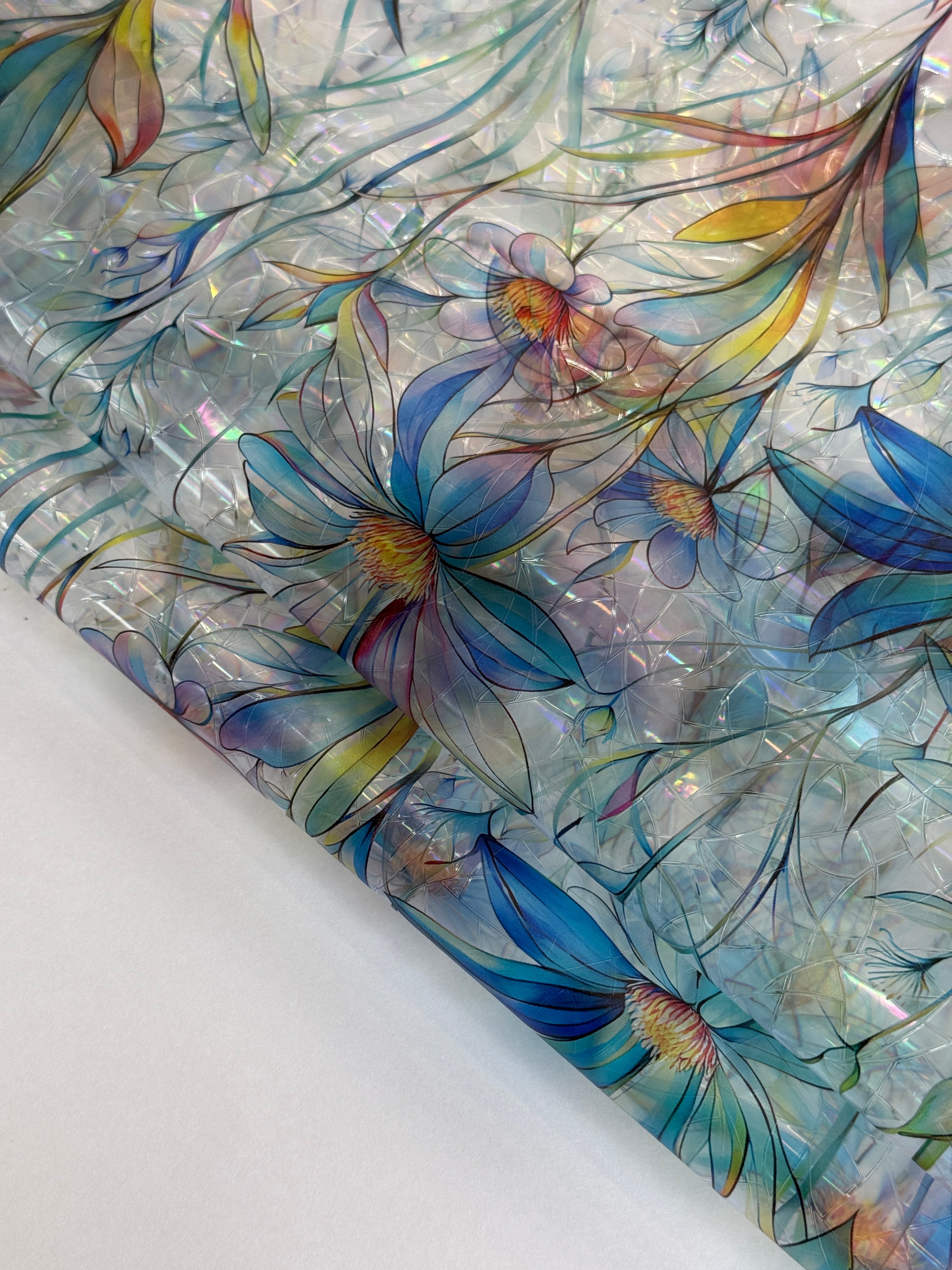Holo Daisy Stained Glass Decorative Window Film