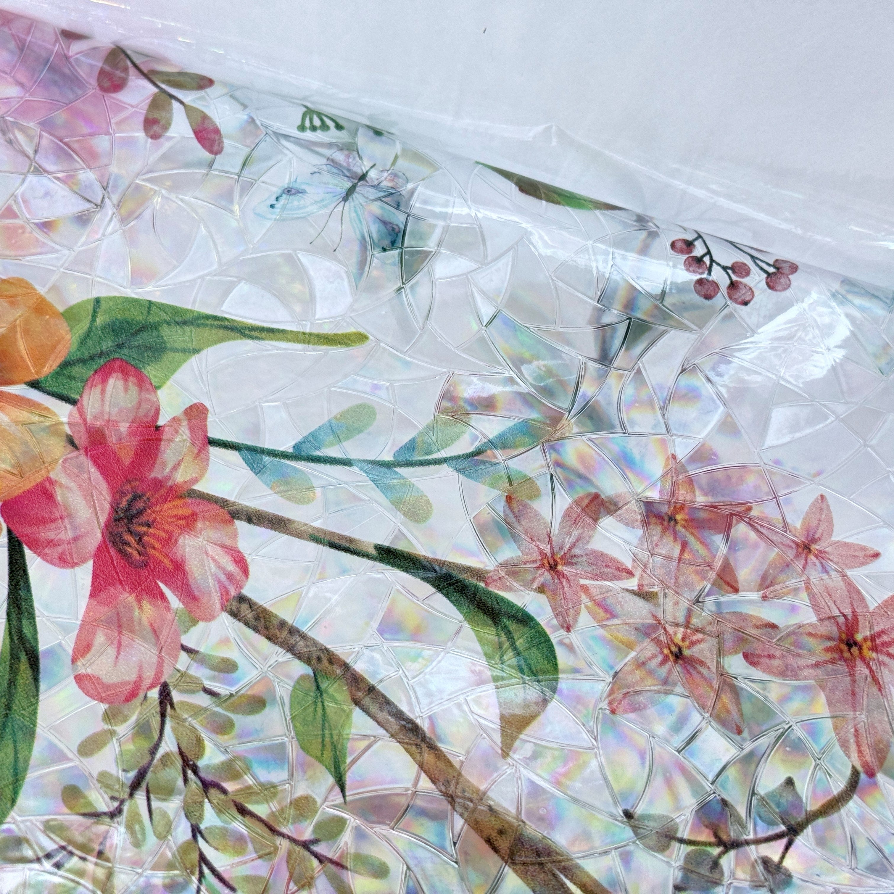 Holo Cosmos Bloom Magnolia Stained Glass Decorative Window Film