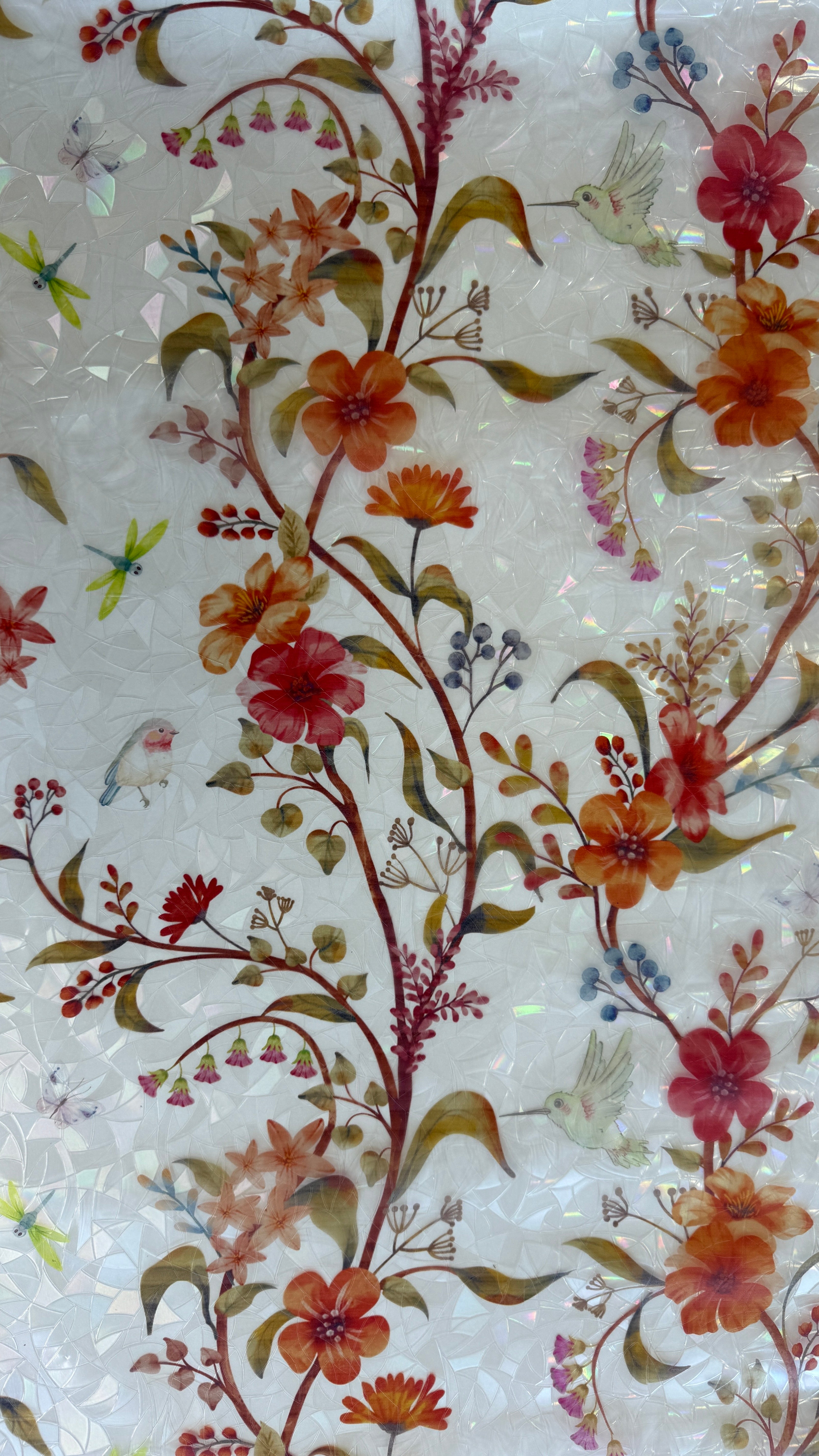 Holo Floral Whisper Stained Glass Decorative Window Film