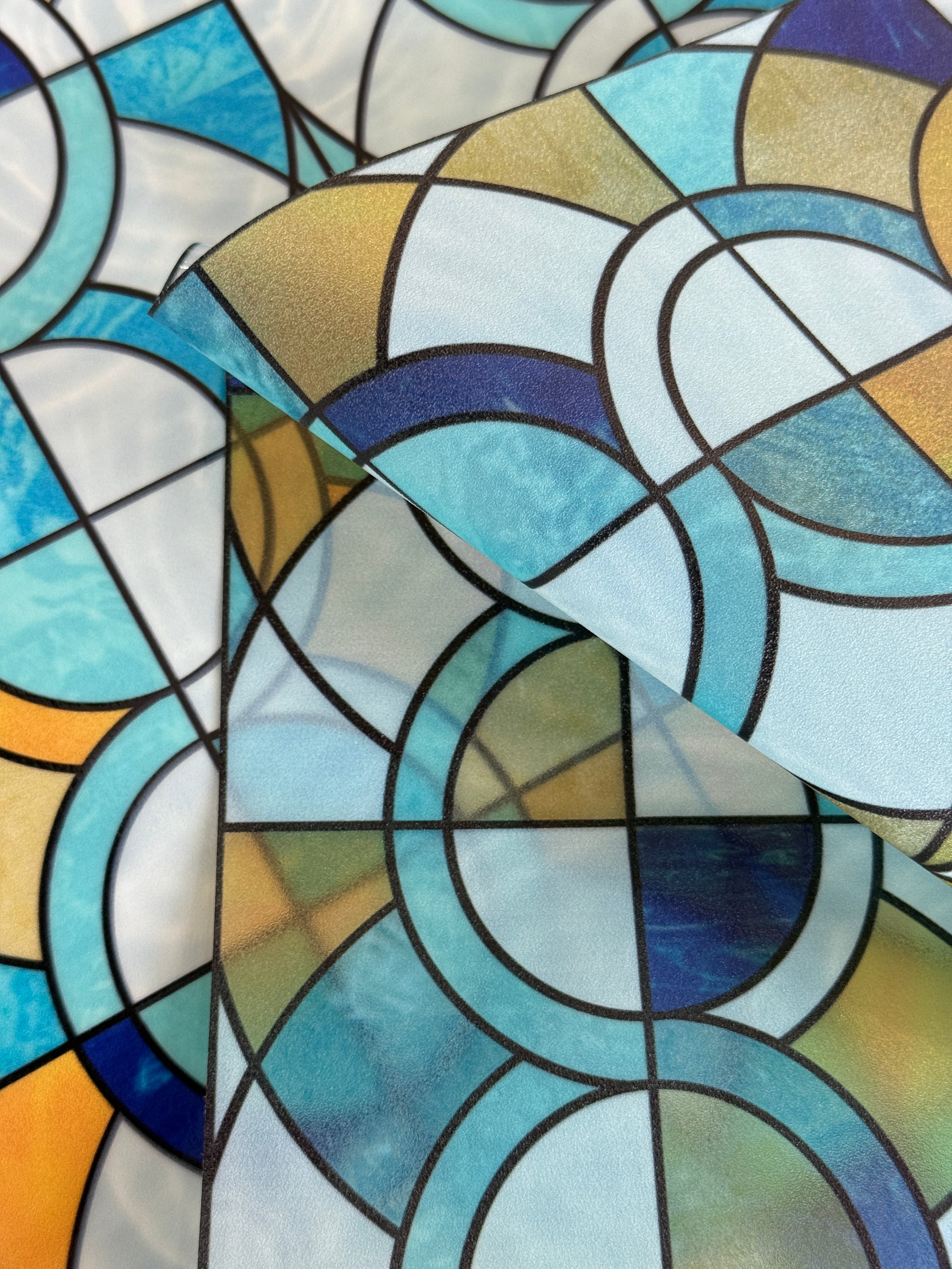 Película decorativa para ventanas con vitrales Victoria