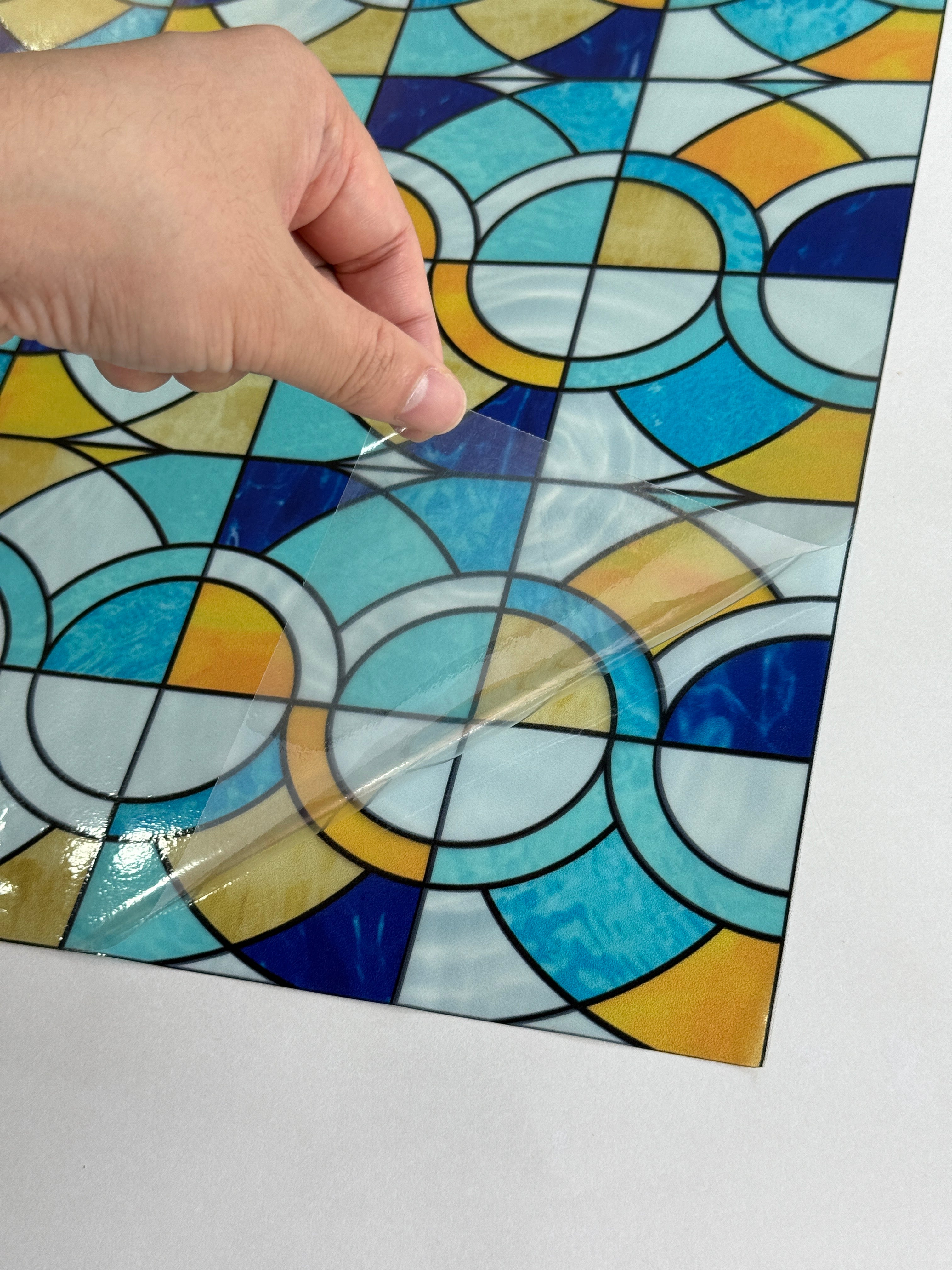 Película decorativa para ventanas con vitrales Victoria