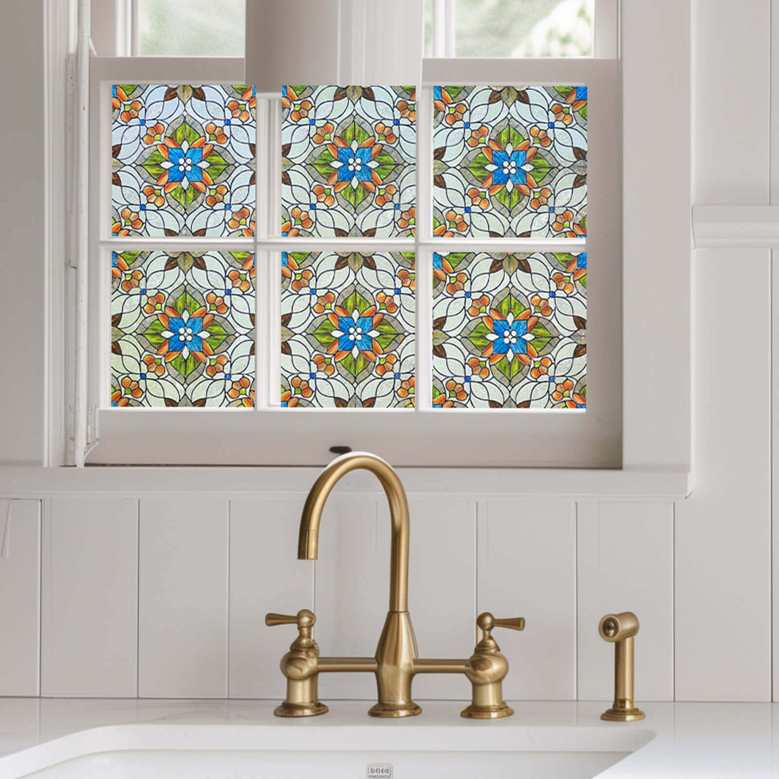 Kaleidoscope Stained Glass Window Film