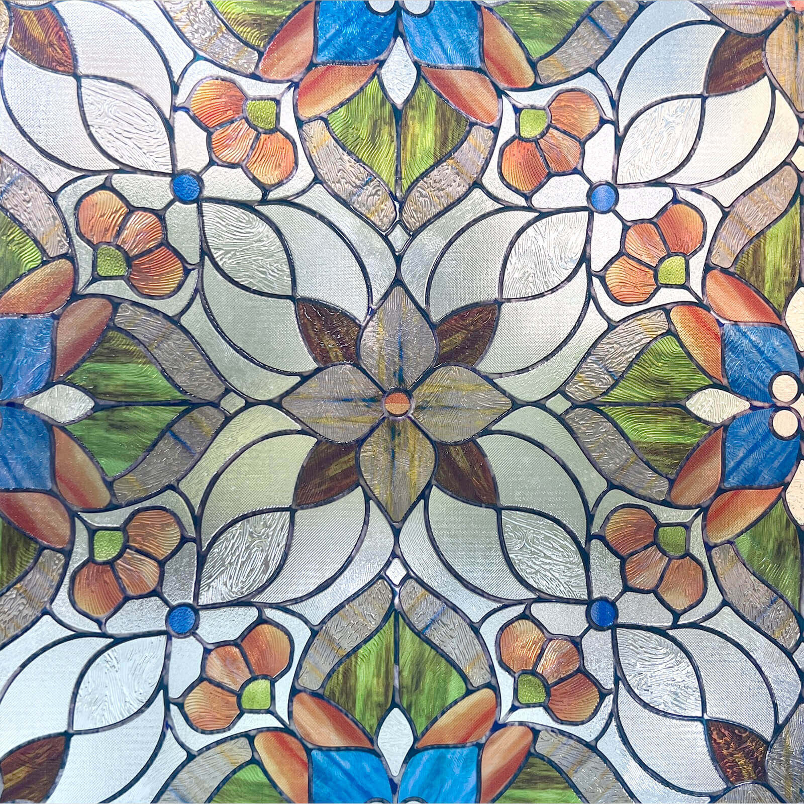 Kaleidoscope Stained Glass Window Film