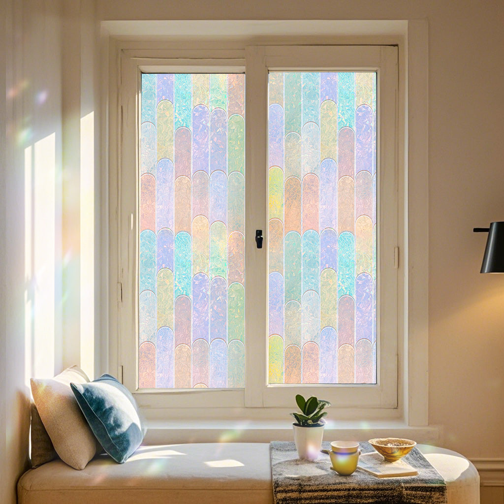 Laser Macaron Decorative & Privacy Window Film for Home Windows-Fancyfix