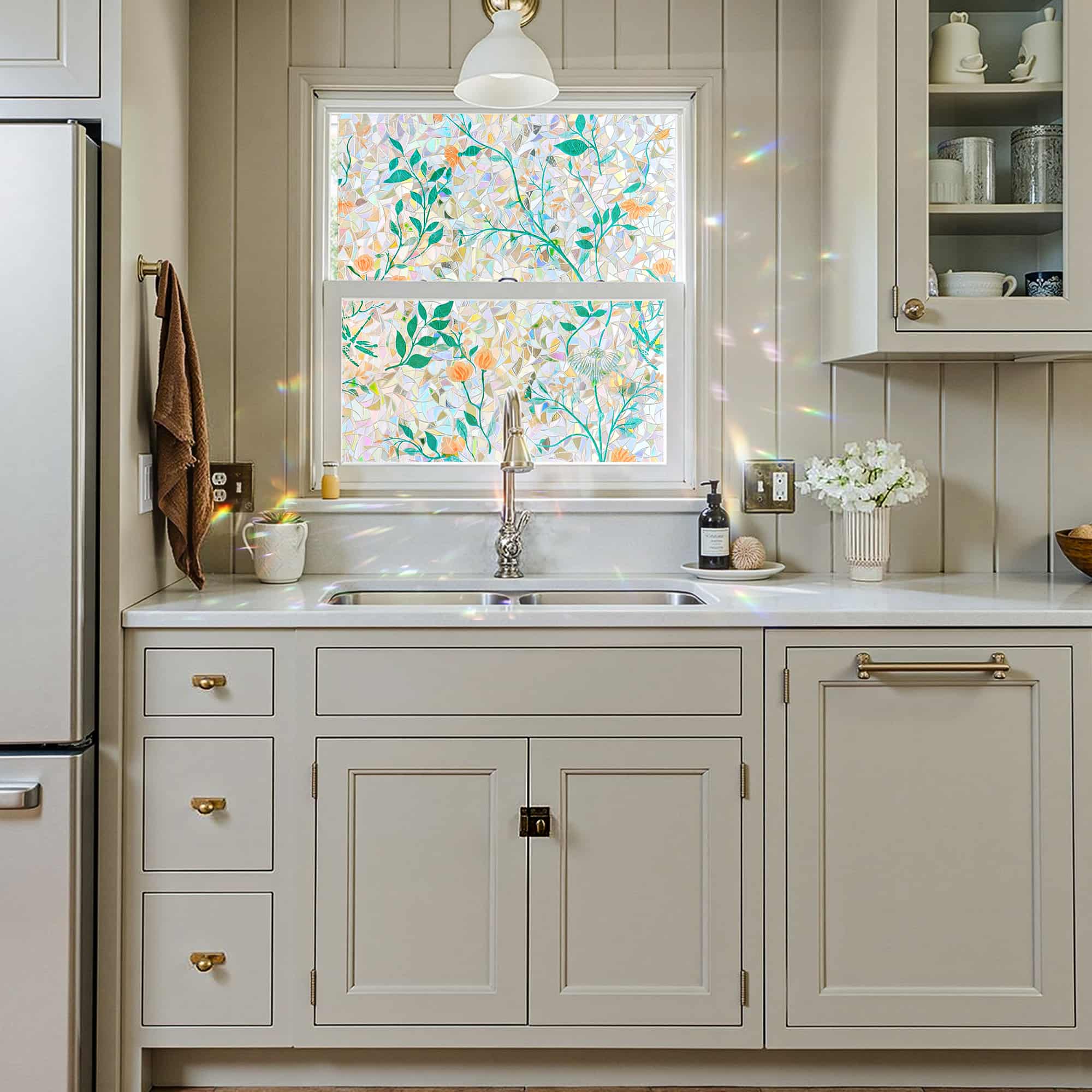 Película decorativa para ventanas con vitrales Victoria