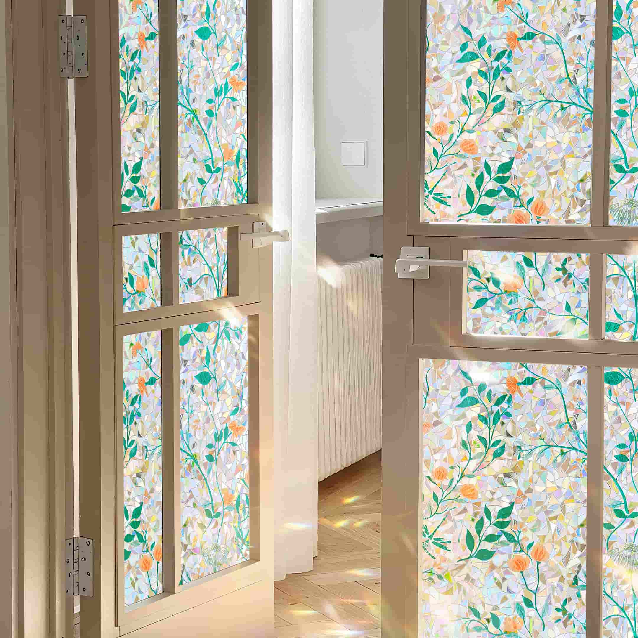 Película decorativa para ventanas con vitrales Victoria