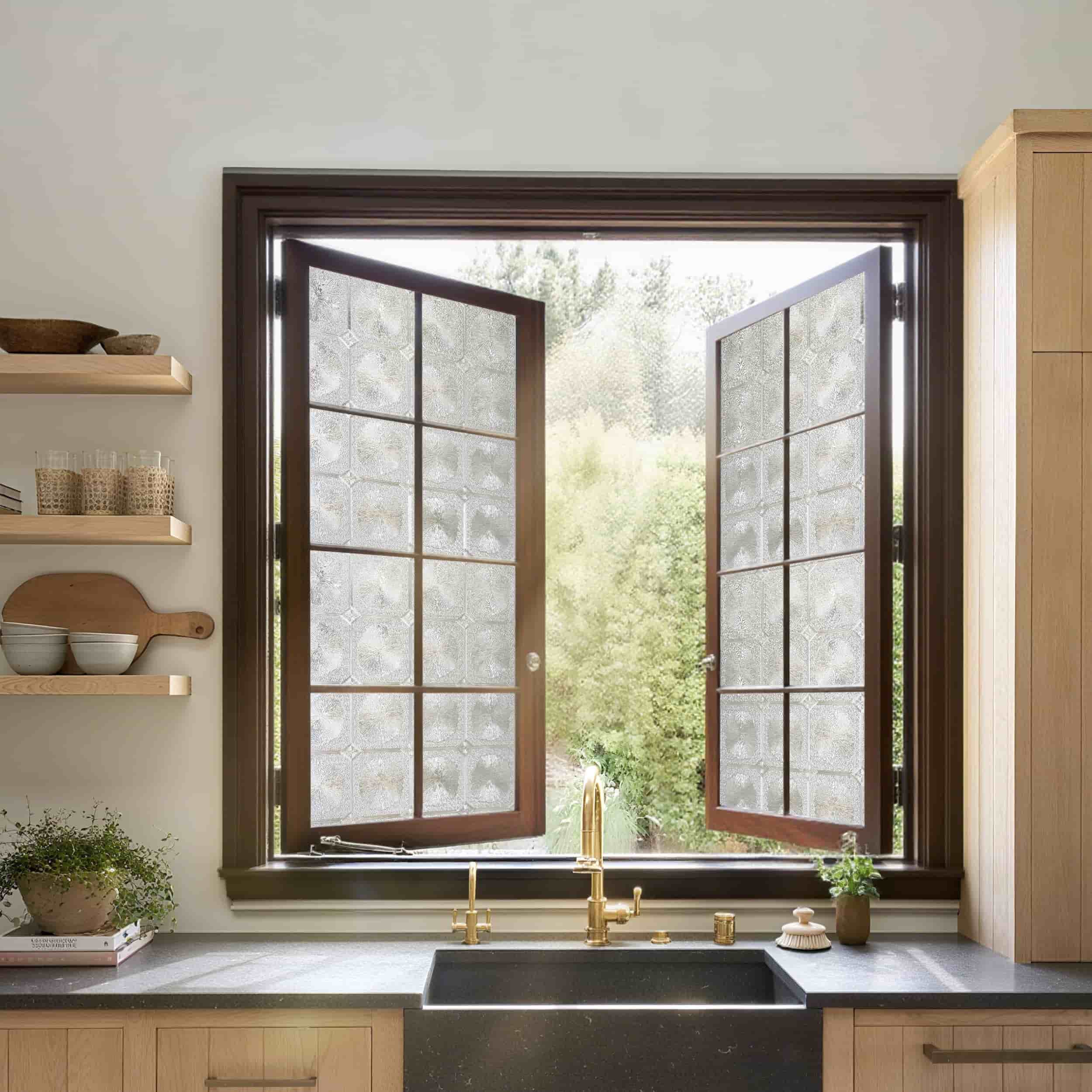 Leaf of Lotus Stained Glass Decorative Window Film