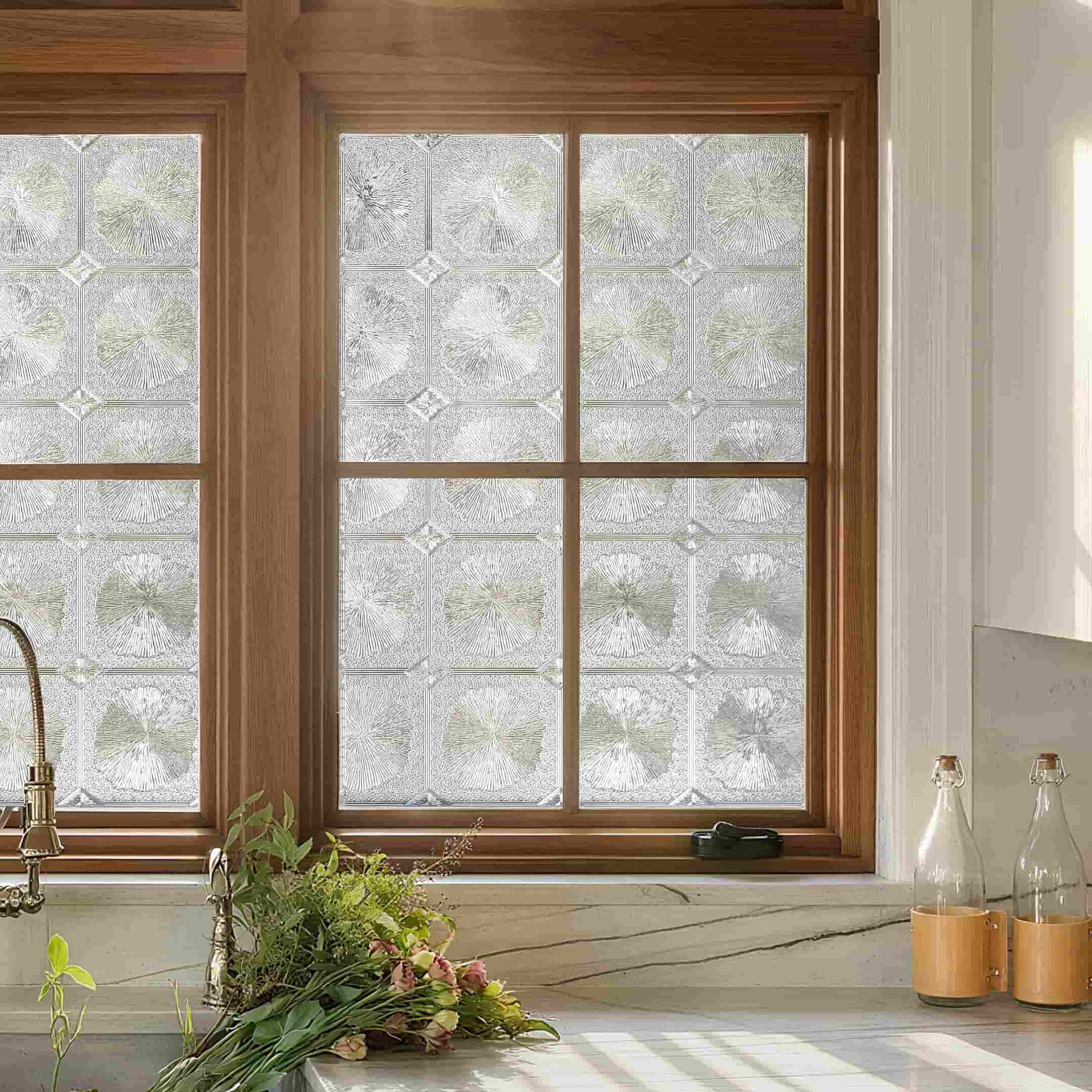 Leaf of Lotus Stained Glass Decorative Window Film