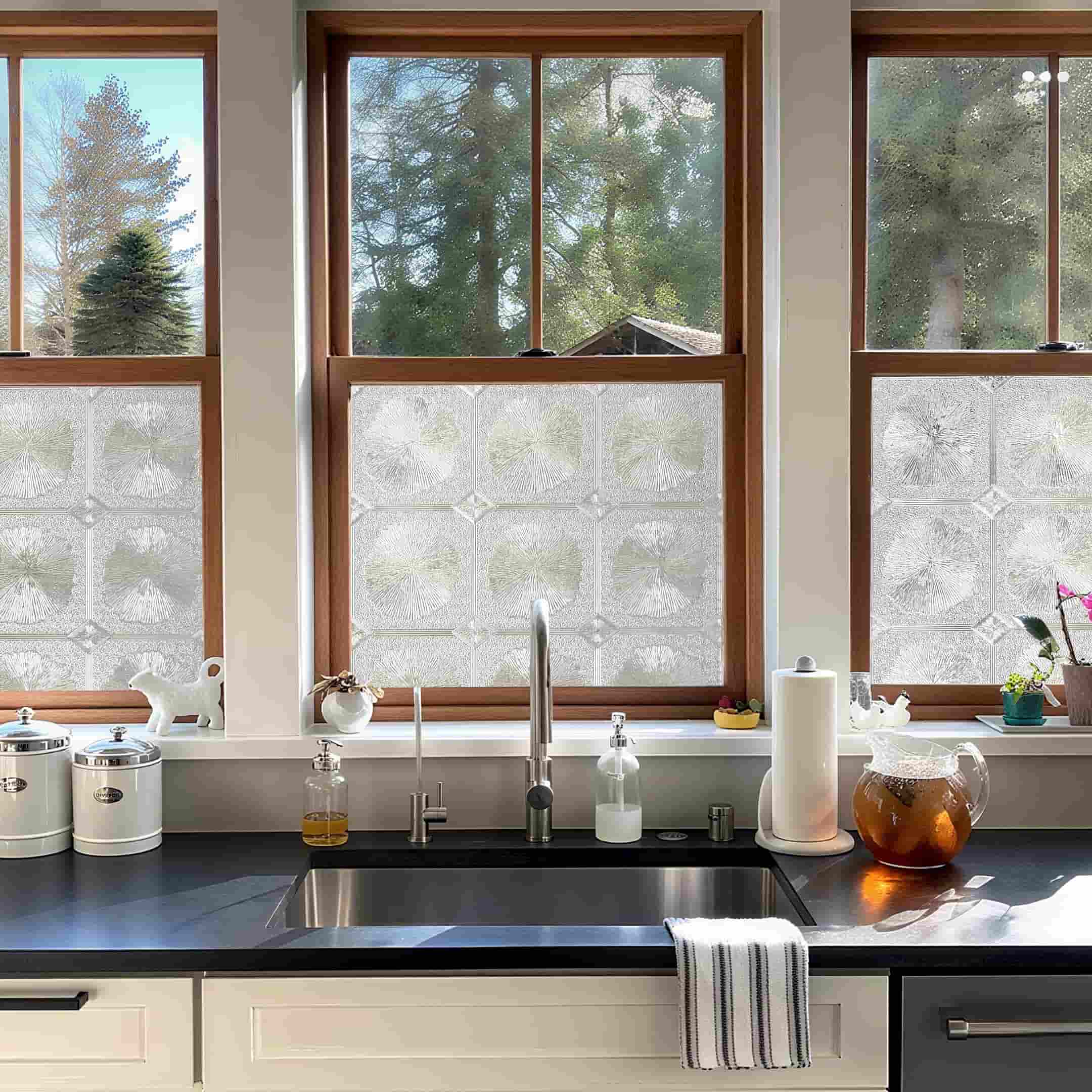 Leaf of Lotus Stained Glass Decorative Window Film