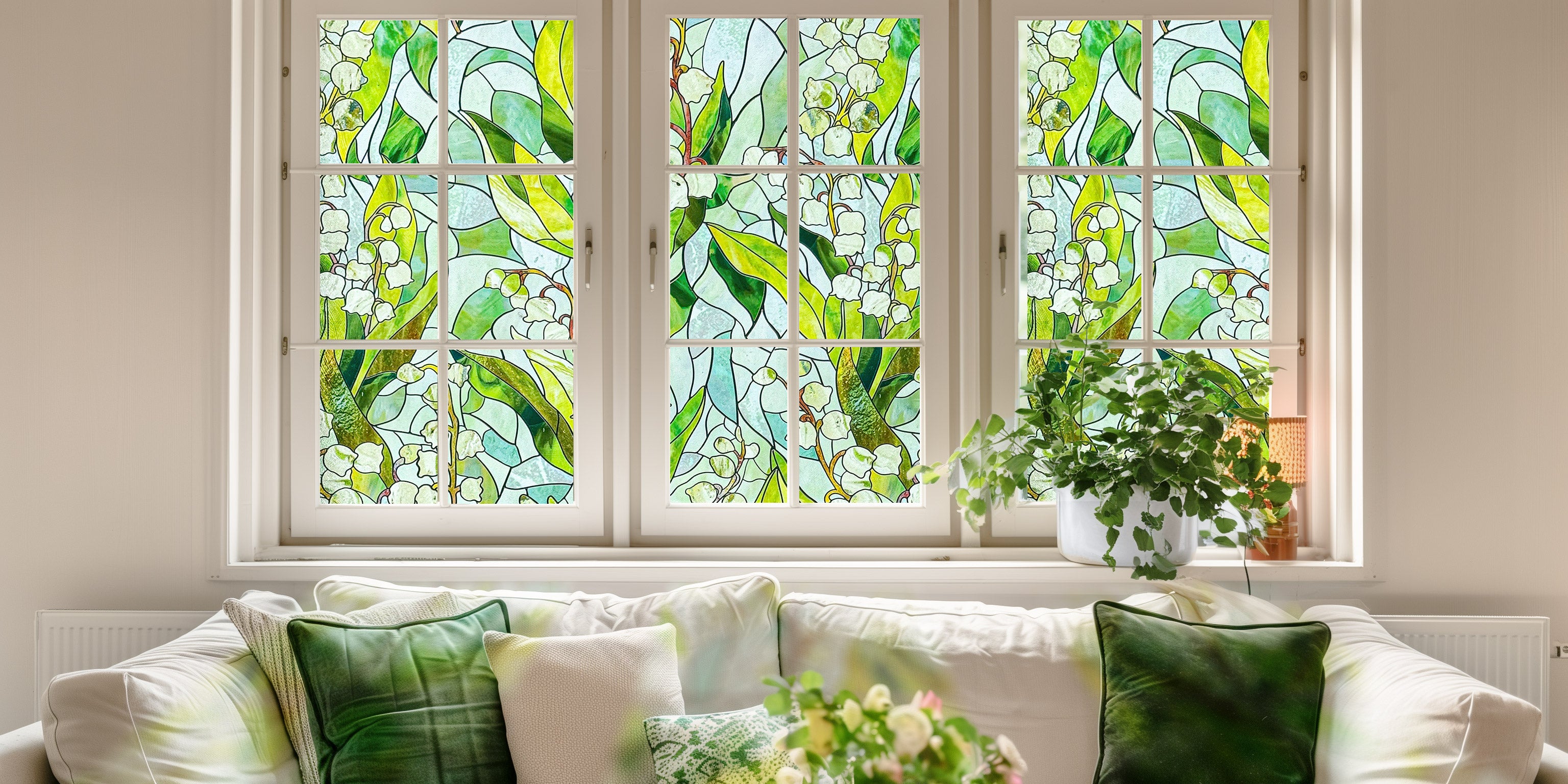 Film décoratif pour vitres en vitrail Westlight Charm