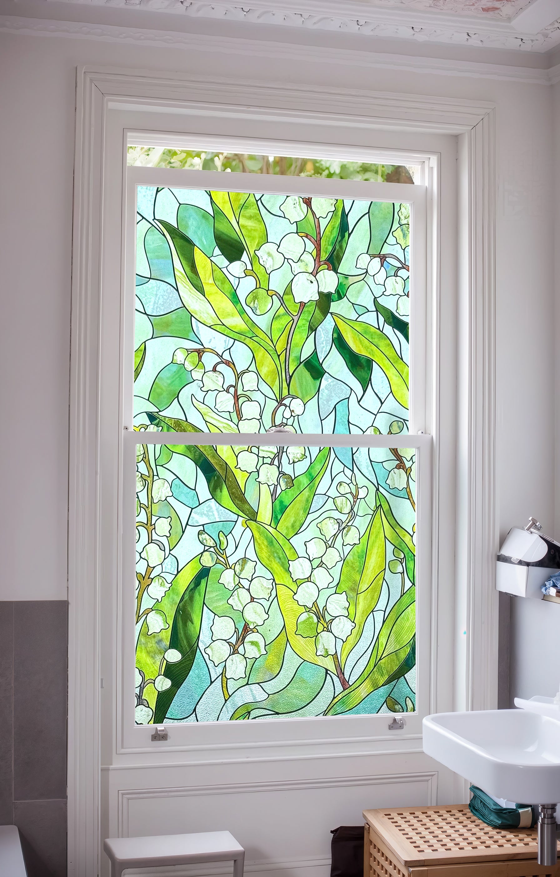 Film décoratif pour vitres en vitrail Westlight Charm