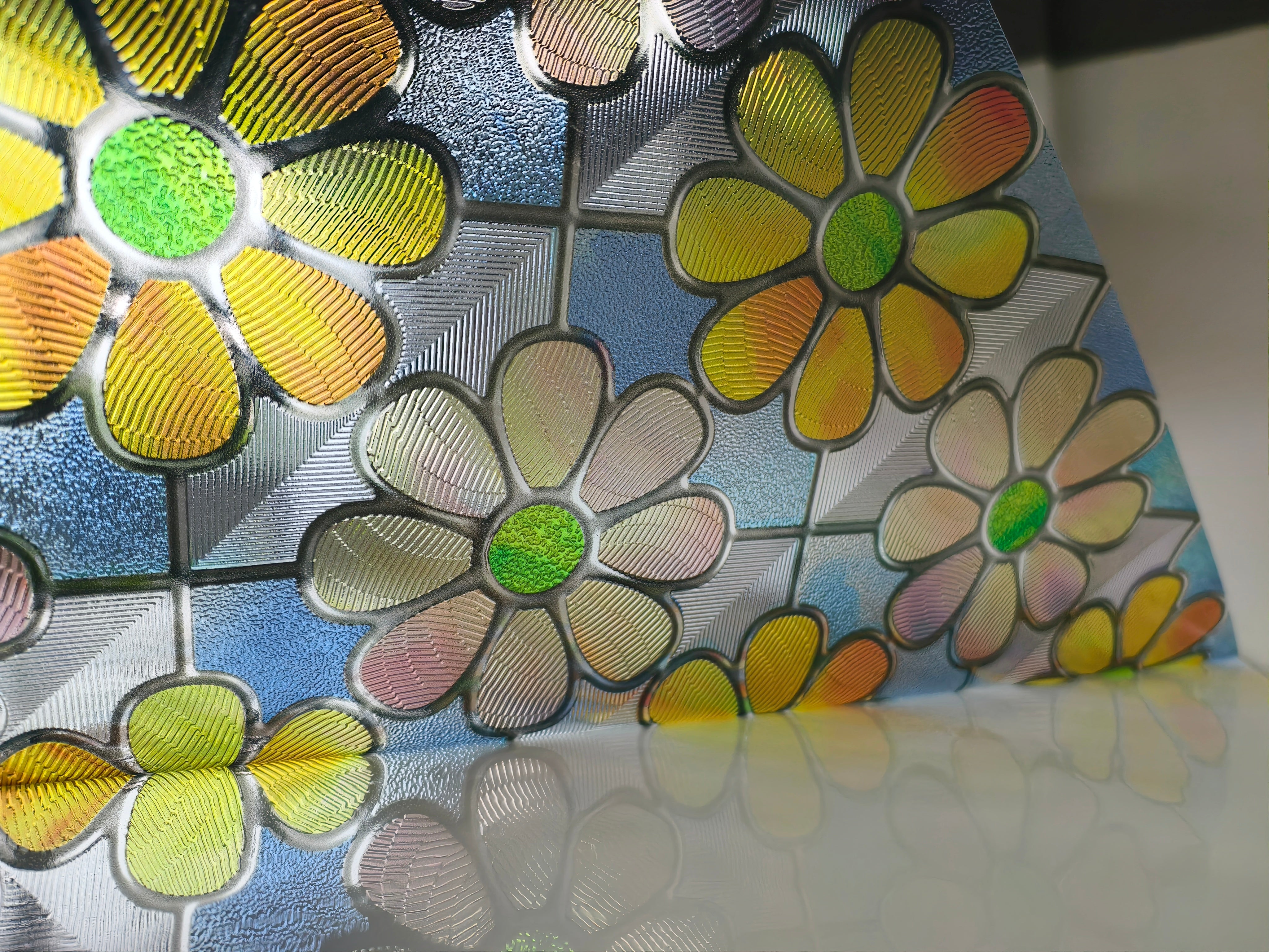 Film décoratif pour vitres teintées Blue Clover Glow