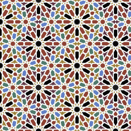 Morocco Mosaic Geometric Pattern Design Throw Blanket - Bohemian Style